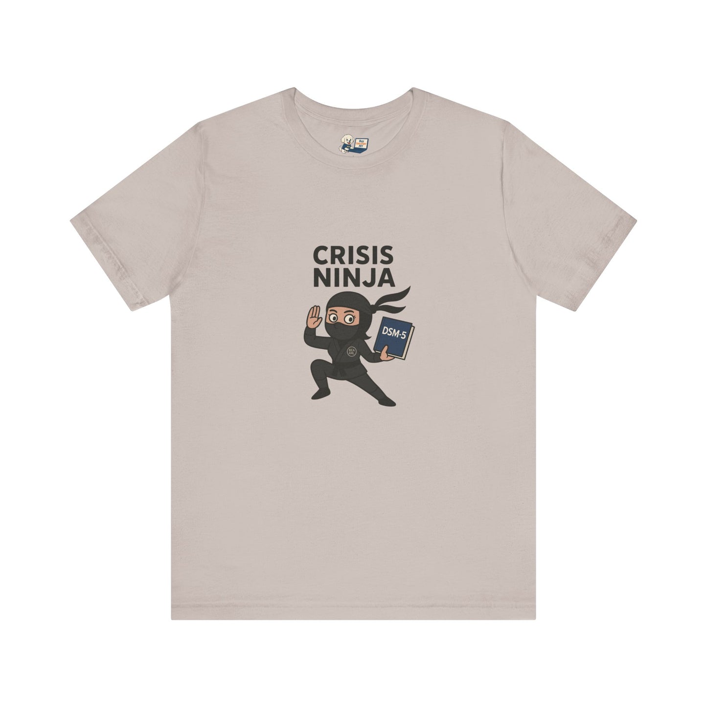 Mental Health "Crisis Ninja" Unisex Jersey Tee - Fun & Quirky Design for Everyday Heroes