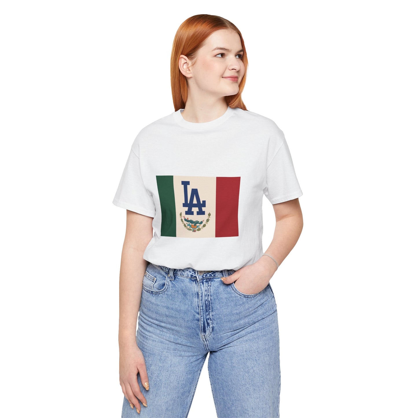 Mexican Pride LA Dodgers Flag Tee - Unisex Jersey Short Sleeve T-Shirt