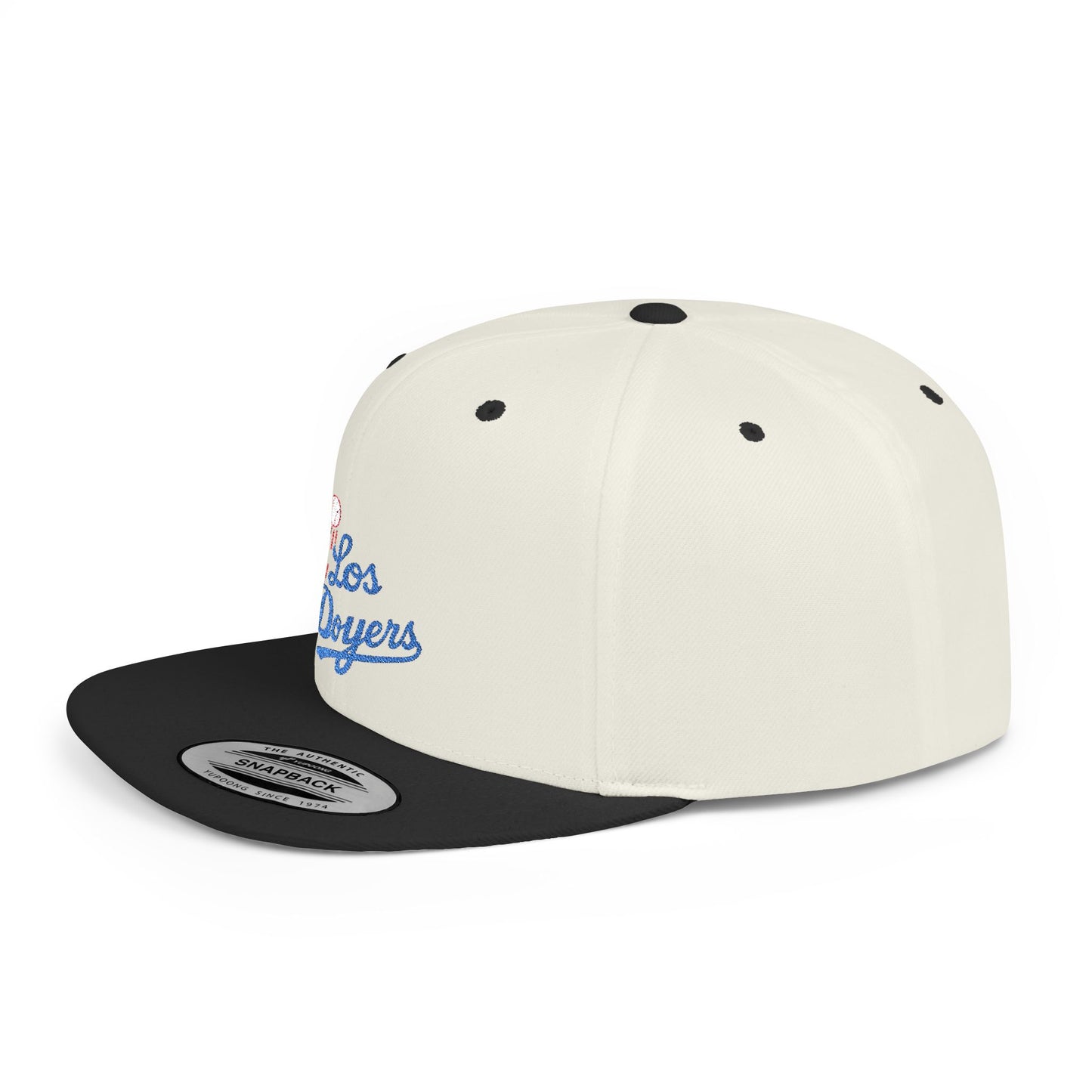 Los Doyers Embroidery Stylish Flat Bill Snapback Cap