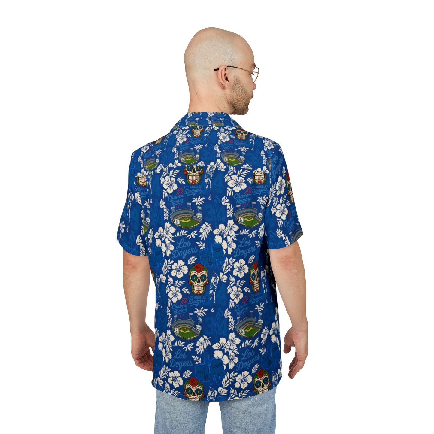 Los Doyers - Hawaiian Button-Down Shirt for Summer Celebrations -Men's