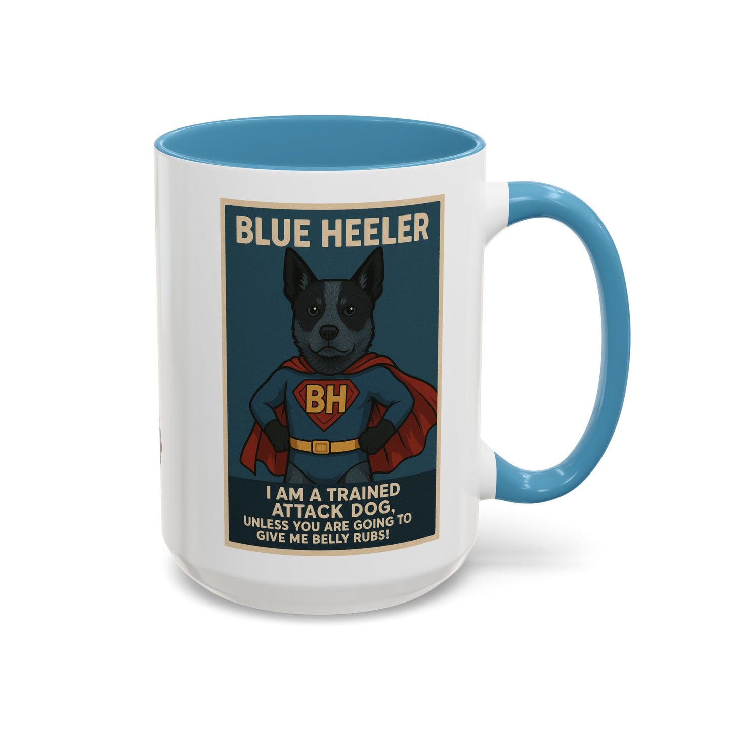 Blue Heeler "Superhero" Coffee Mug - Fun 15oz Accent Mug for Dog Lovers