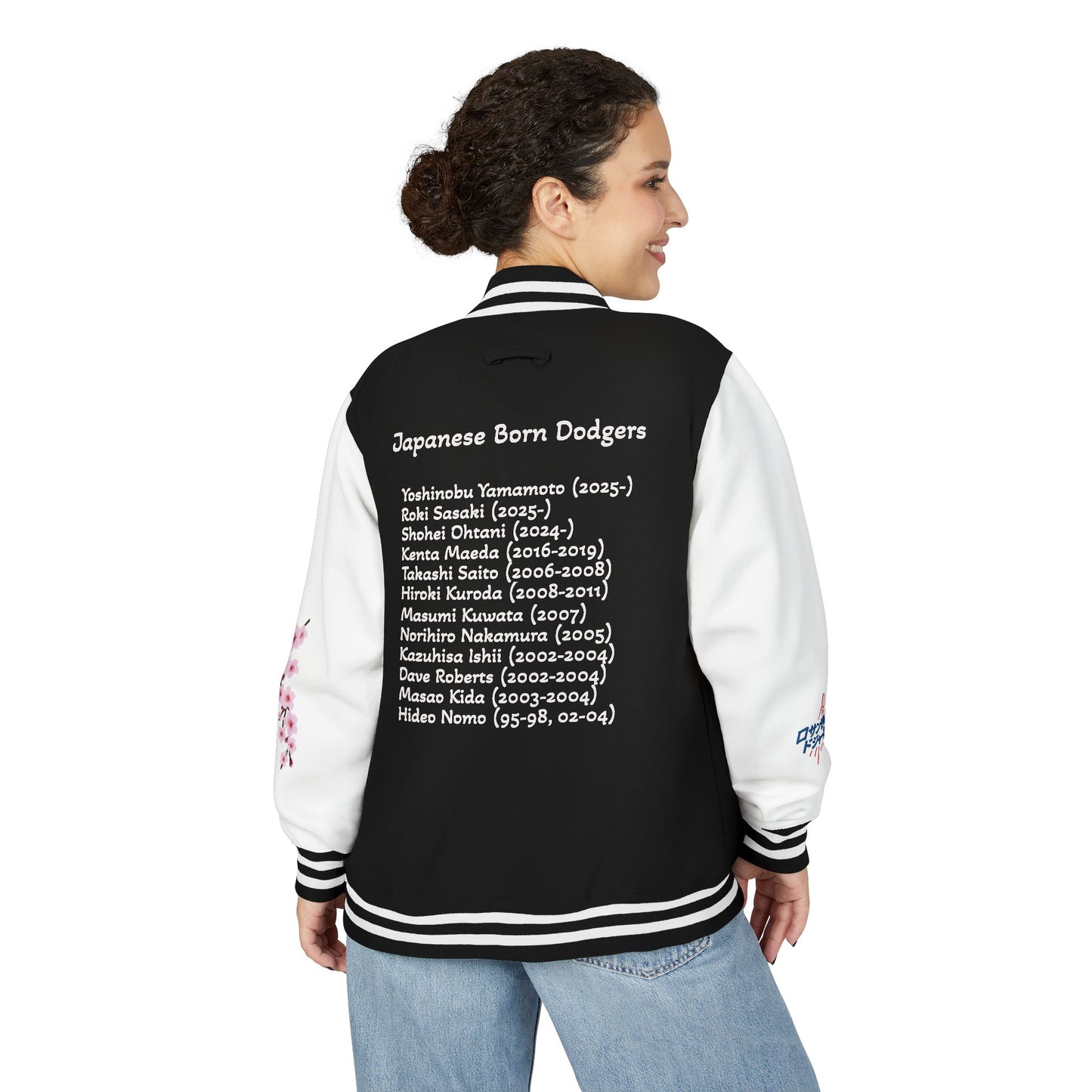 Dodgers Japanese Born Players Tribute Design Unisex Heavyweight Letterman Jacket -Men & Women