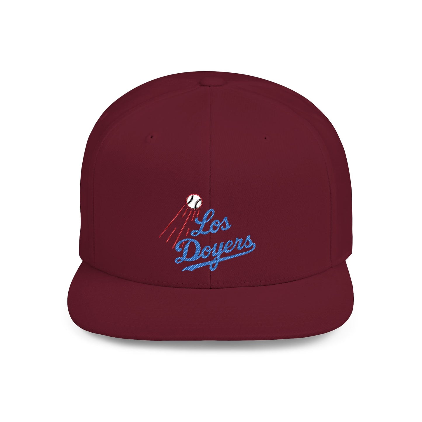 Los Doyers Embroidery Stylish Flat Bill Snapback Cap