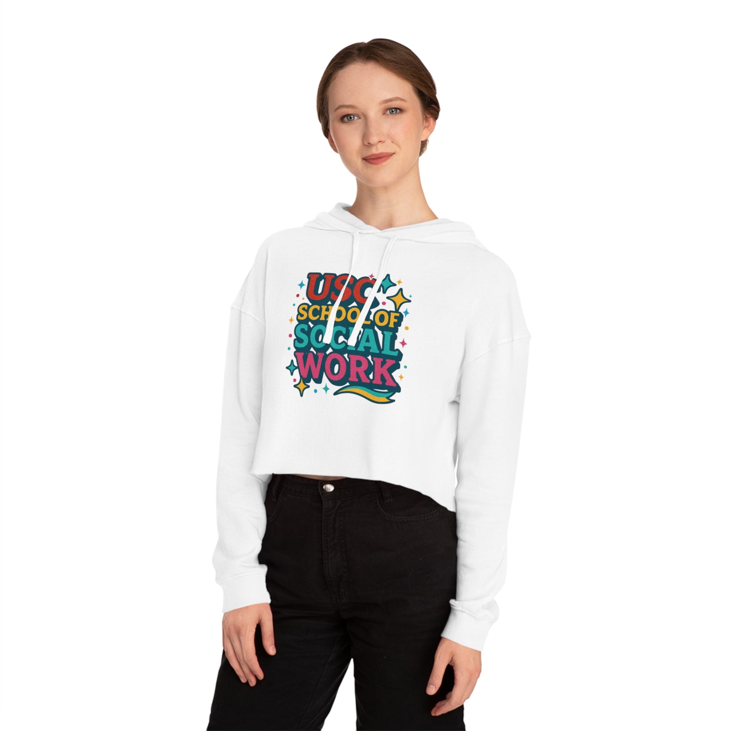 Sparkle - USC School of Social Work Women's Cropped Hoodie