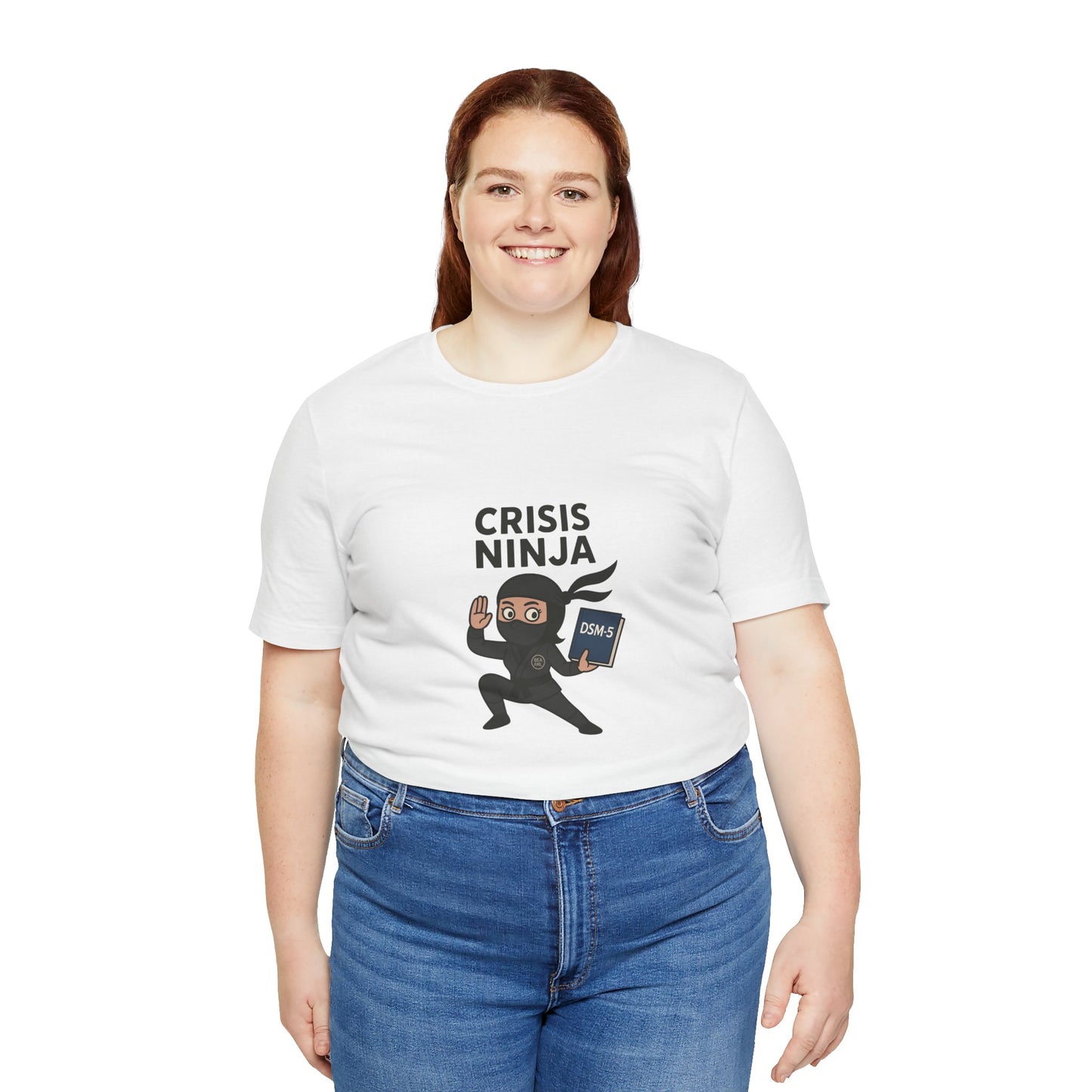 Mental Health "Crisis Ninja" Unisex Jersey Tee - Fun & Quirky Design for Everyday Heroes