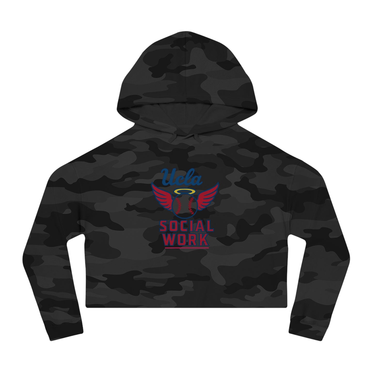 UCLA Social Work Women's Cropped Hooded Sweatshirt