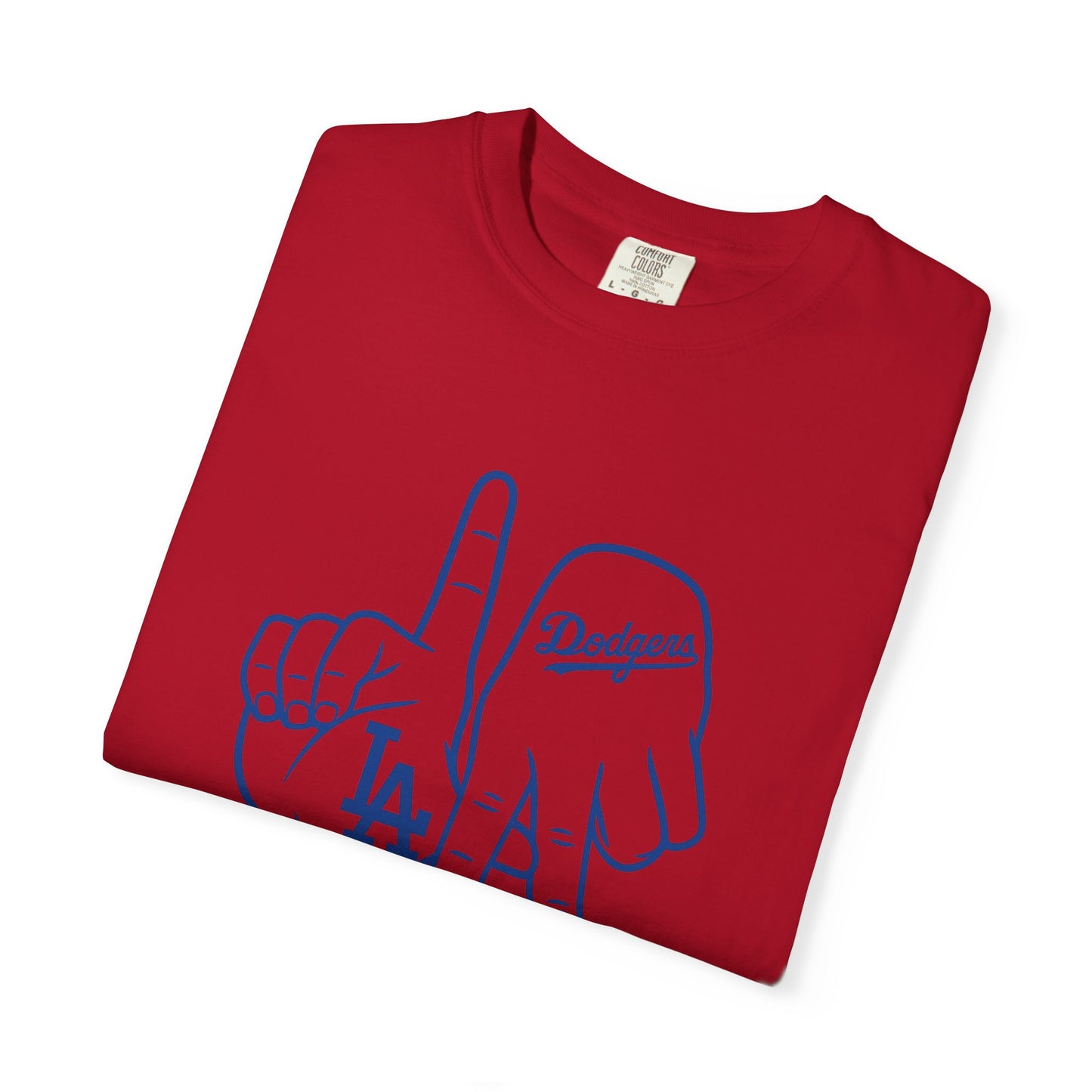 Dodgers Twisted Fingers Unisex Garment-Dyed Graphic T-Shirt - Perfect for Game Days & Casual Wear