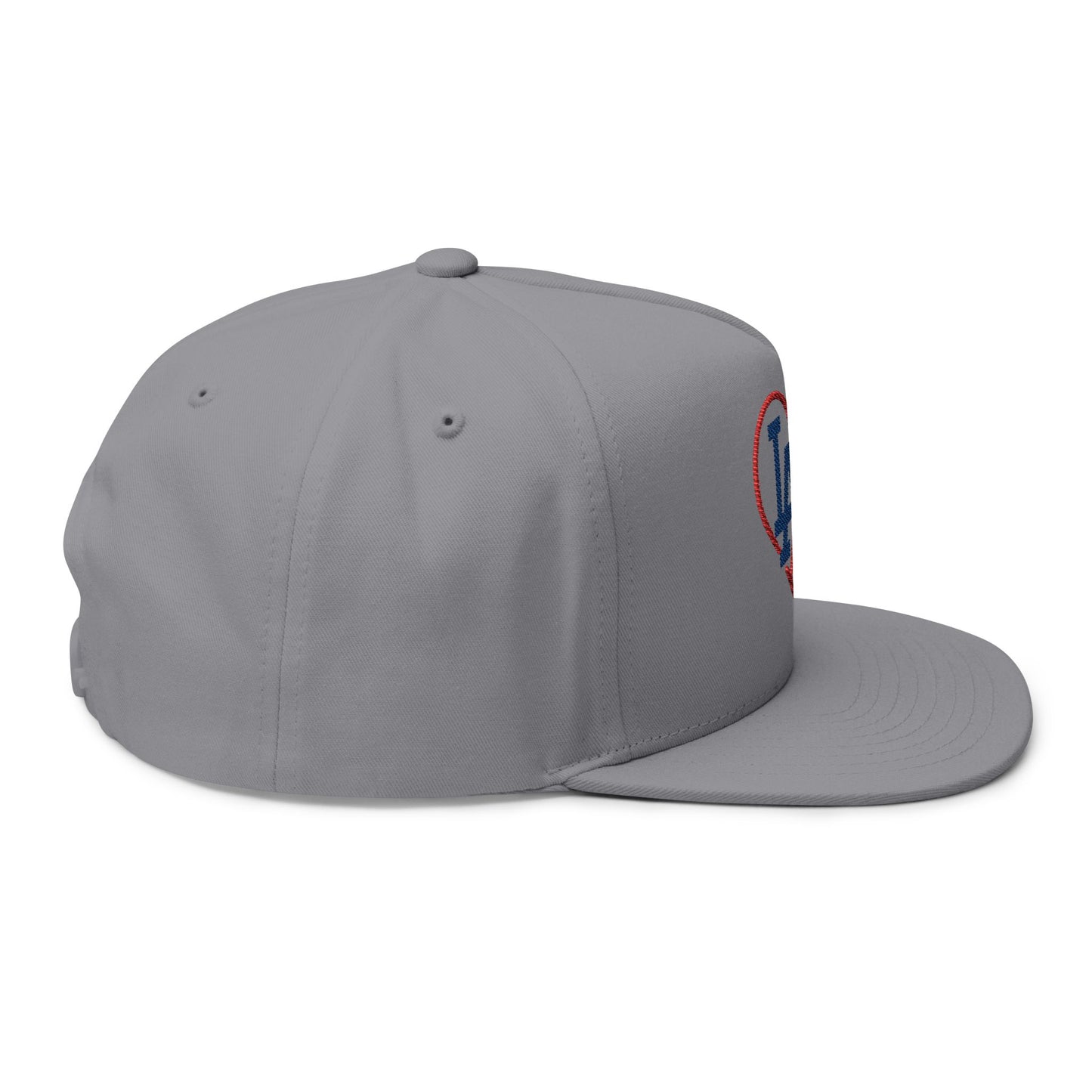 L.A. Heart Embroidered Flat Bill Cap - Perfect Gift for Men & Women