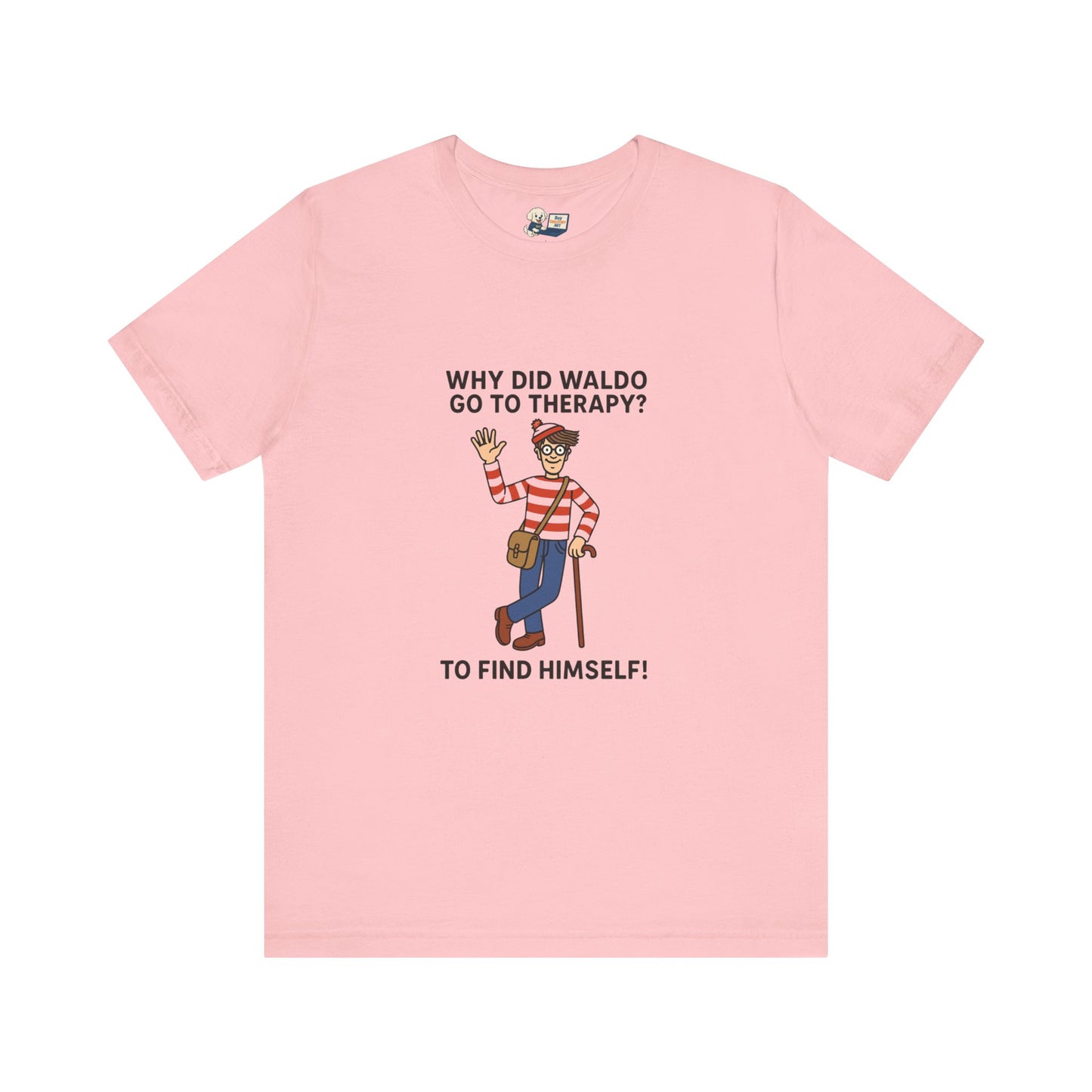 Mental Health "Waldo" Unisex Jersey Tee - Fun & Quirky Design for Everyday Heroes