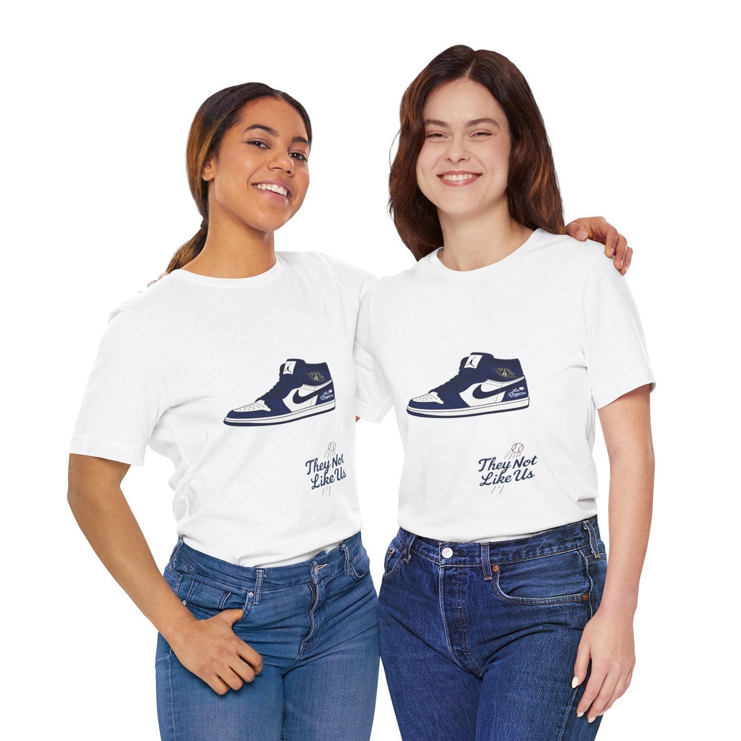 Dodgers Jordan 1 with "Los Doyers & They Not Like Us" -Unisex Tee - Original Design