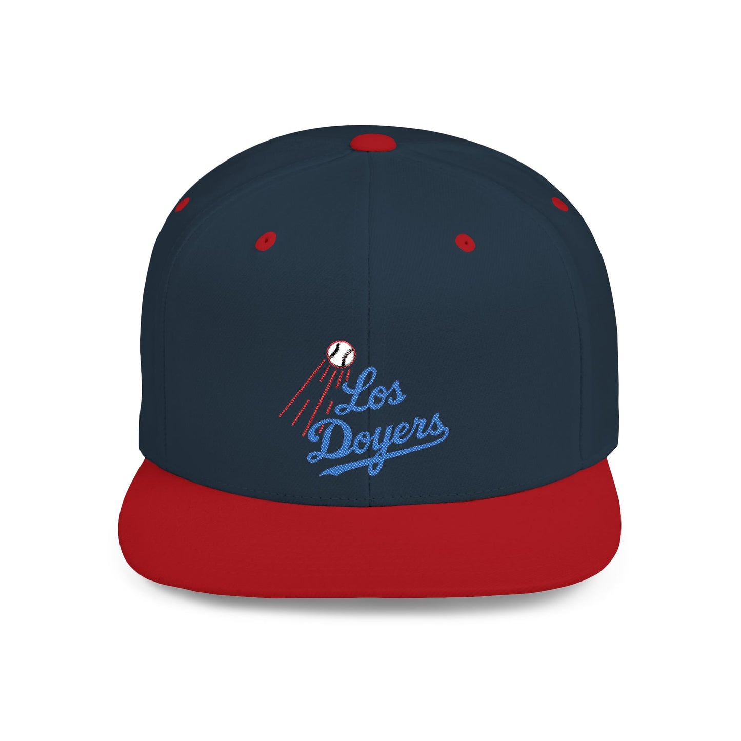 Los Doyers Embroidery Stylish Flat Bill Snapback Cap