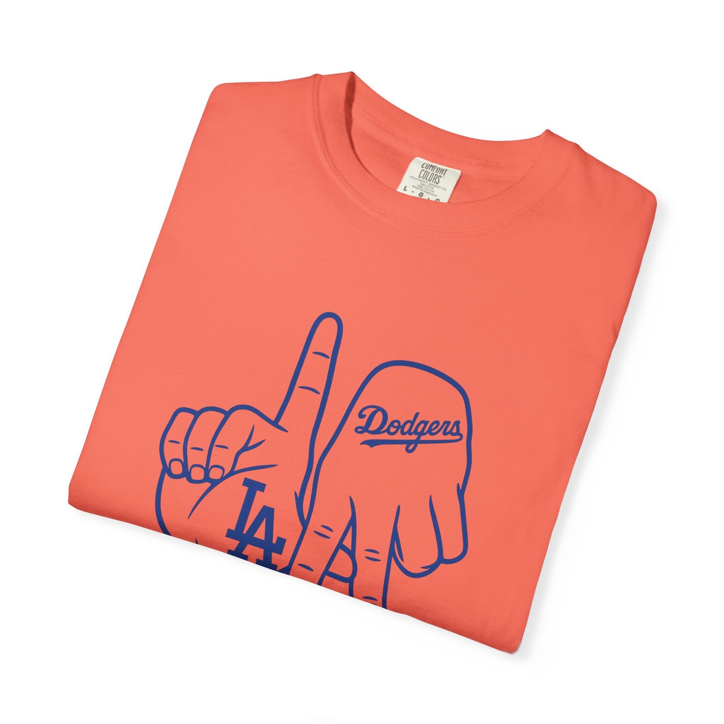 Dodgers Twisted Fingers Unisex Garment-Dyed Graphic T-Shirt - Perfect for Game Days & Casual Wear