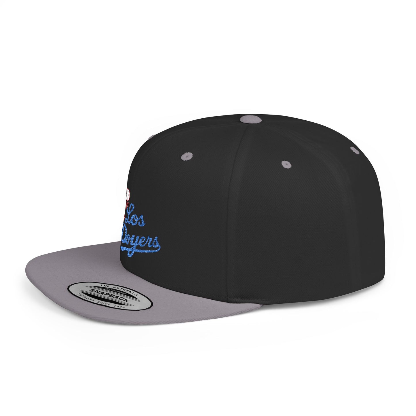 Los Doyers Embroidery Stylish Flat Bill Snapback Cap