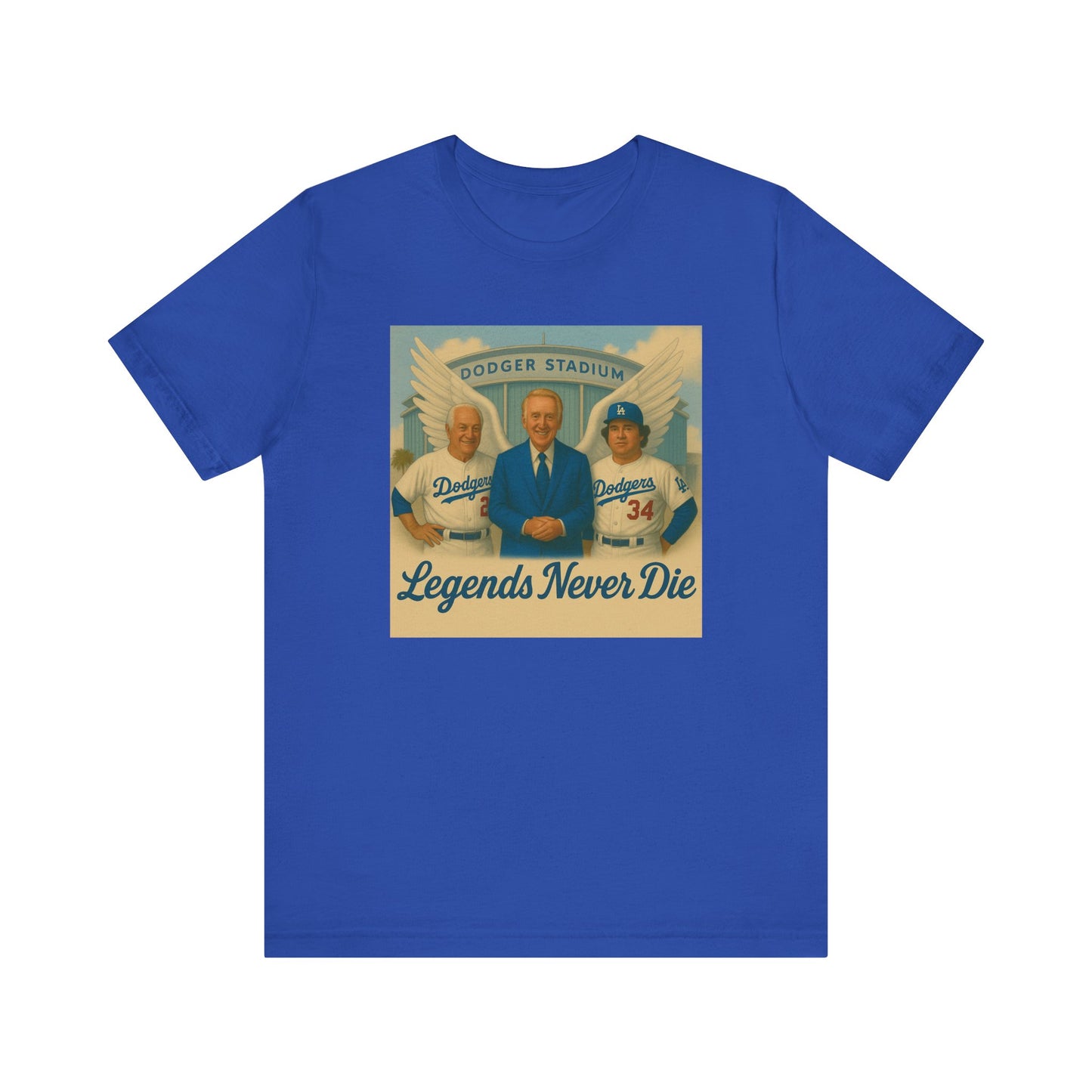 "Legends Never Die" Los Angeles Dodgers Tribute Tee - Unisex Jersey Short Sleeve