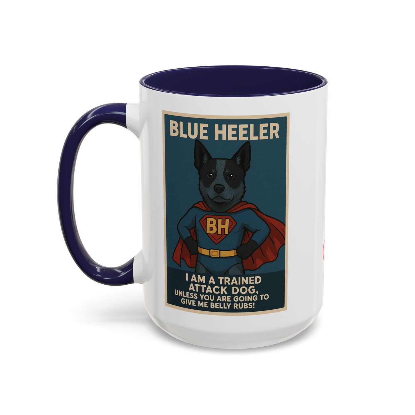 Blue Heeler "Superhero" Coffee Mug - Fun 15oz Accent Mug for Dog Lovers
