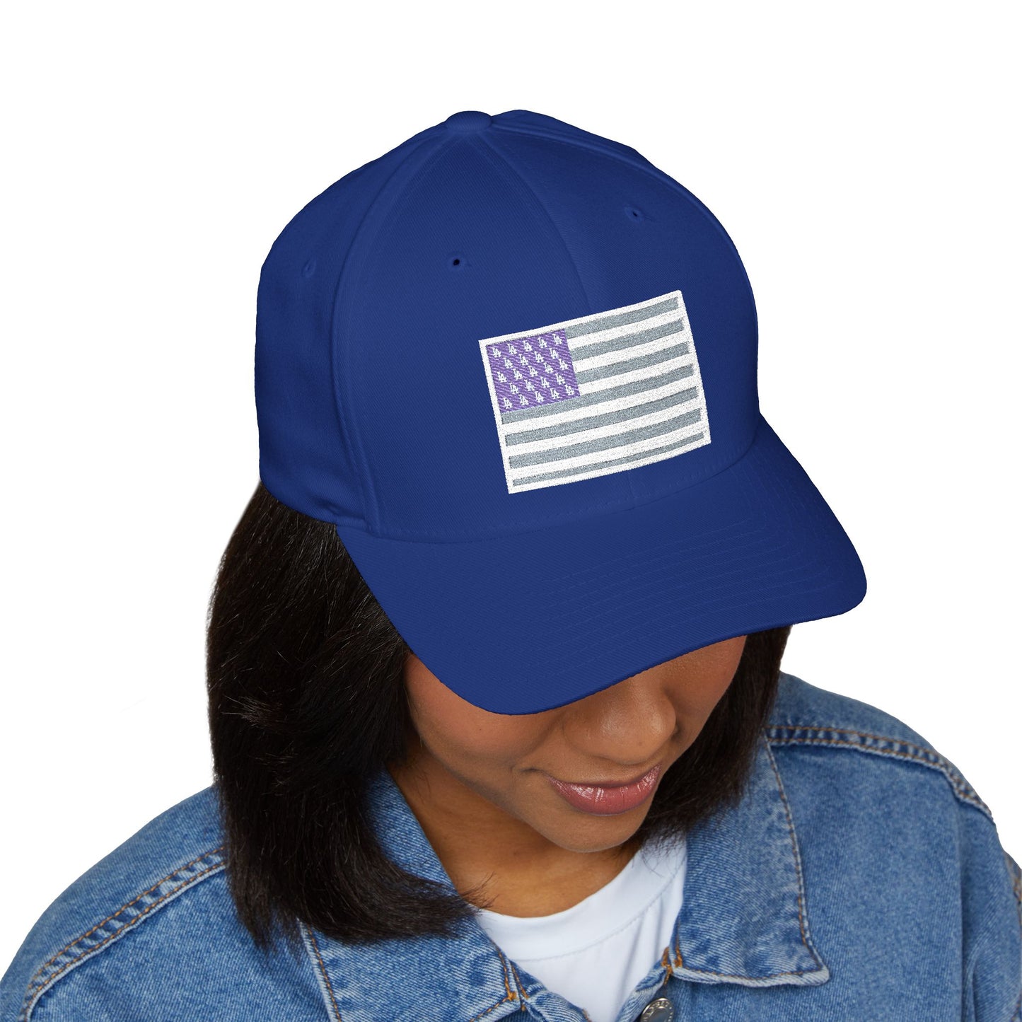 Dodgers American Flag with "LA" logo stars- Embroidered Baseball Cap - Original Design