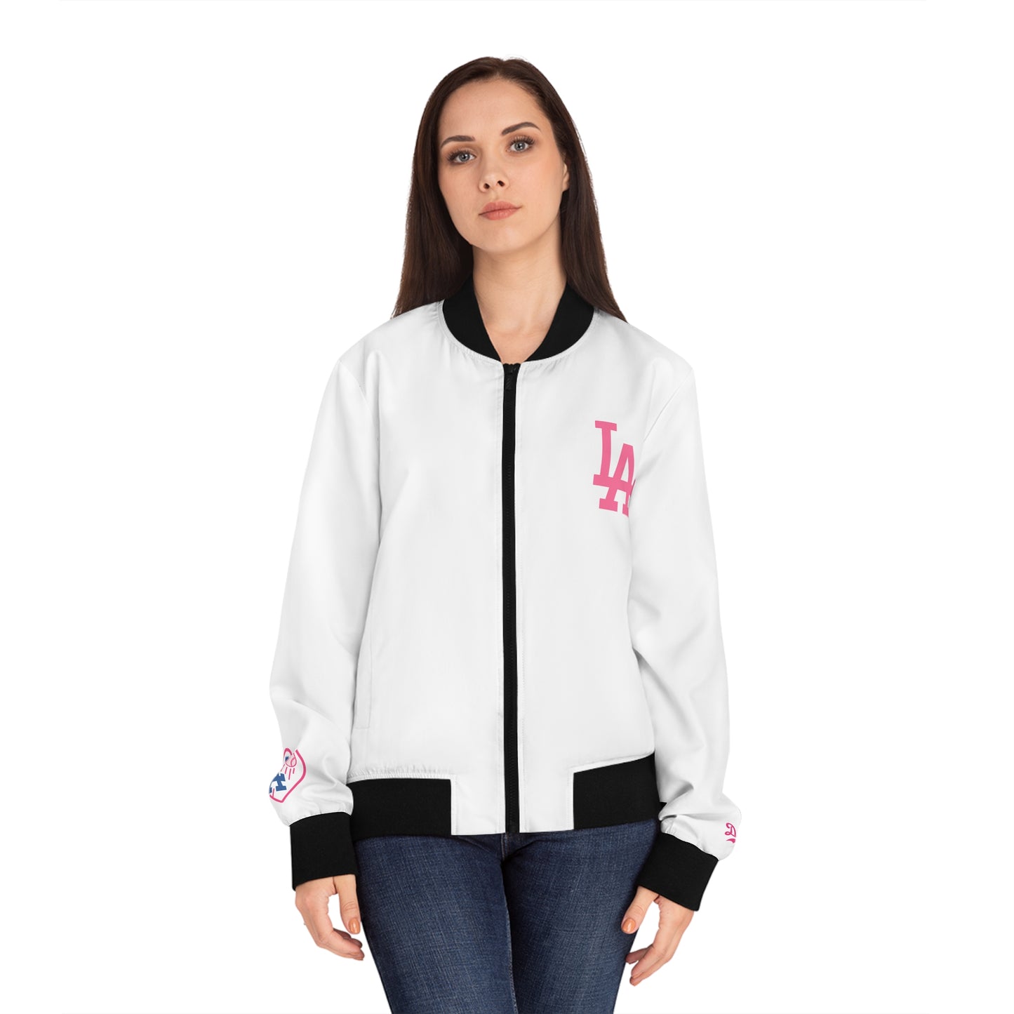 Women's Bomber Jacket - L.A. Dodgers Inspired Design