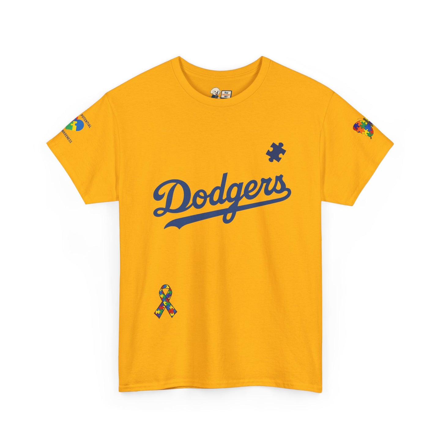 Autism Awareness - Dodgers Tee -Unisex Heavy Cotton Tee - Men & Women