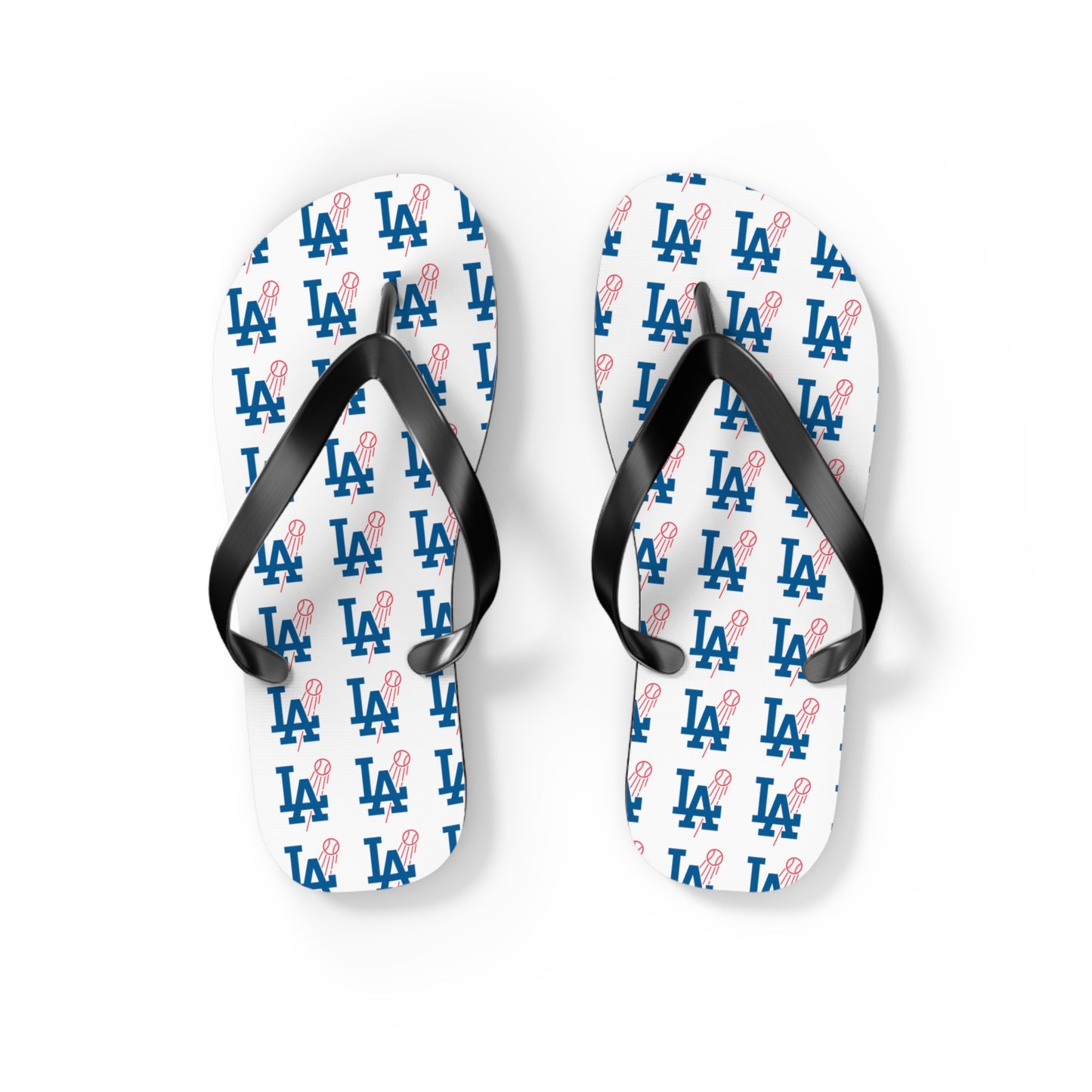 Unisex L.A. Logo Dodgers Flip Flops - Summer Beach Sandals for Fans