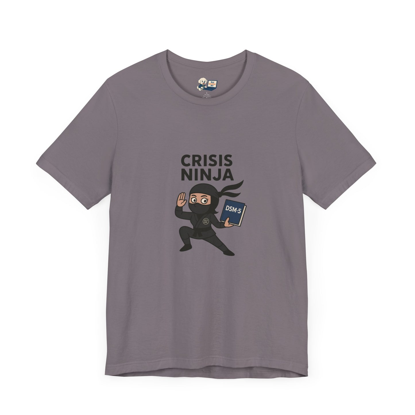 Mental Health "Crisis Ninja" Unisex Jersey Tee - Fun & Quirky Design for Everyday Heroes
