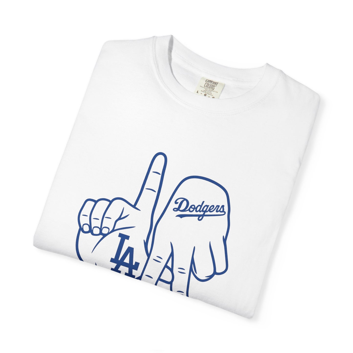 Dodgers Twisted Fingers Unisex Garment-Dyed Graphic T-Shirt - Perfect for Game Days & Casual Wear