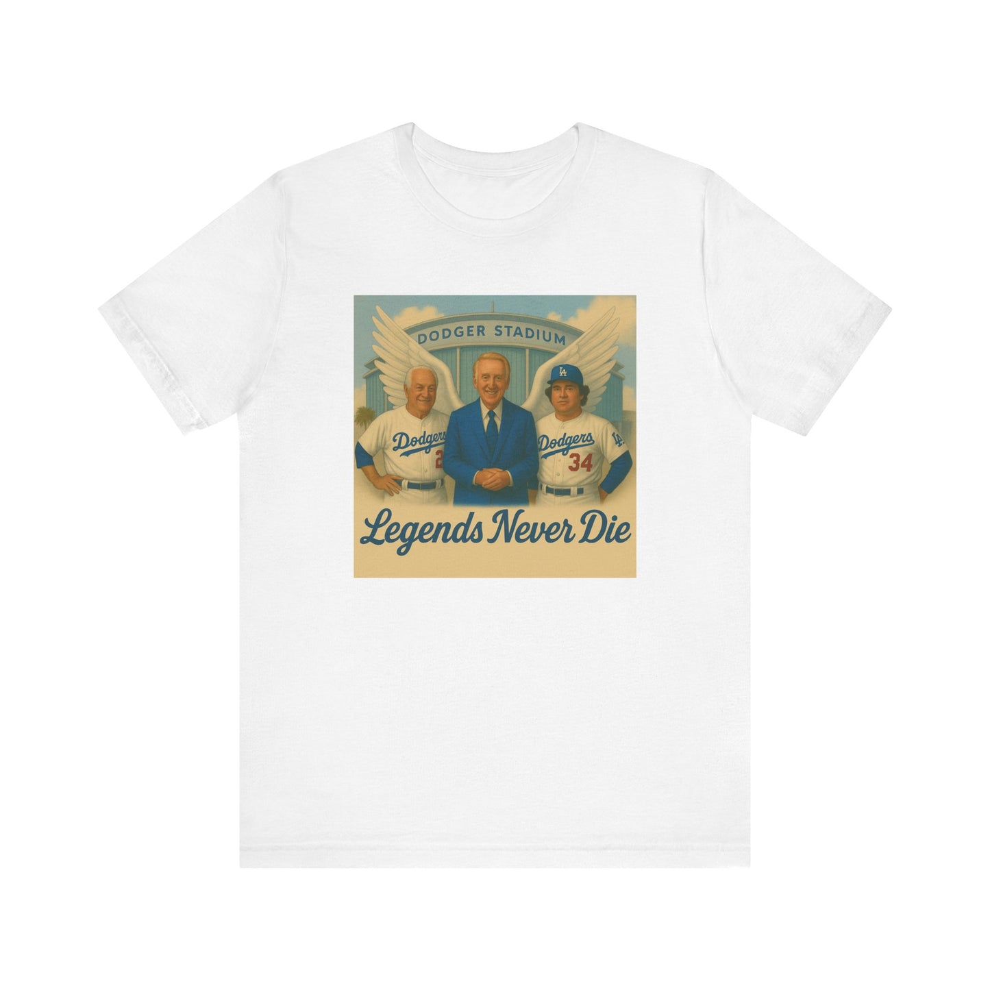 "Legends Never Die" Los Angeles Dodgers Tribute Tee - Unisex Jersey Short Sleeve