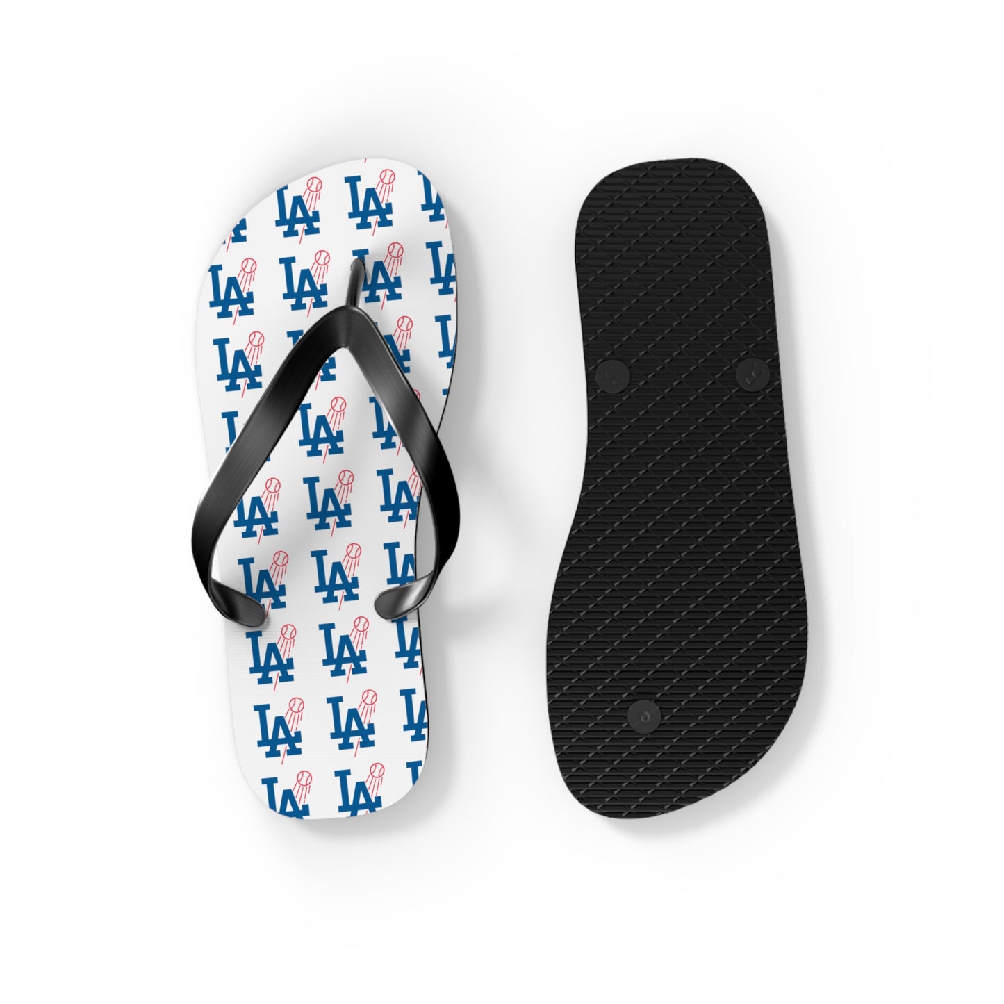 Unisex L.A. Logo Dodgers Flip Flops - Summer Beach Sandals for Fans