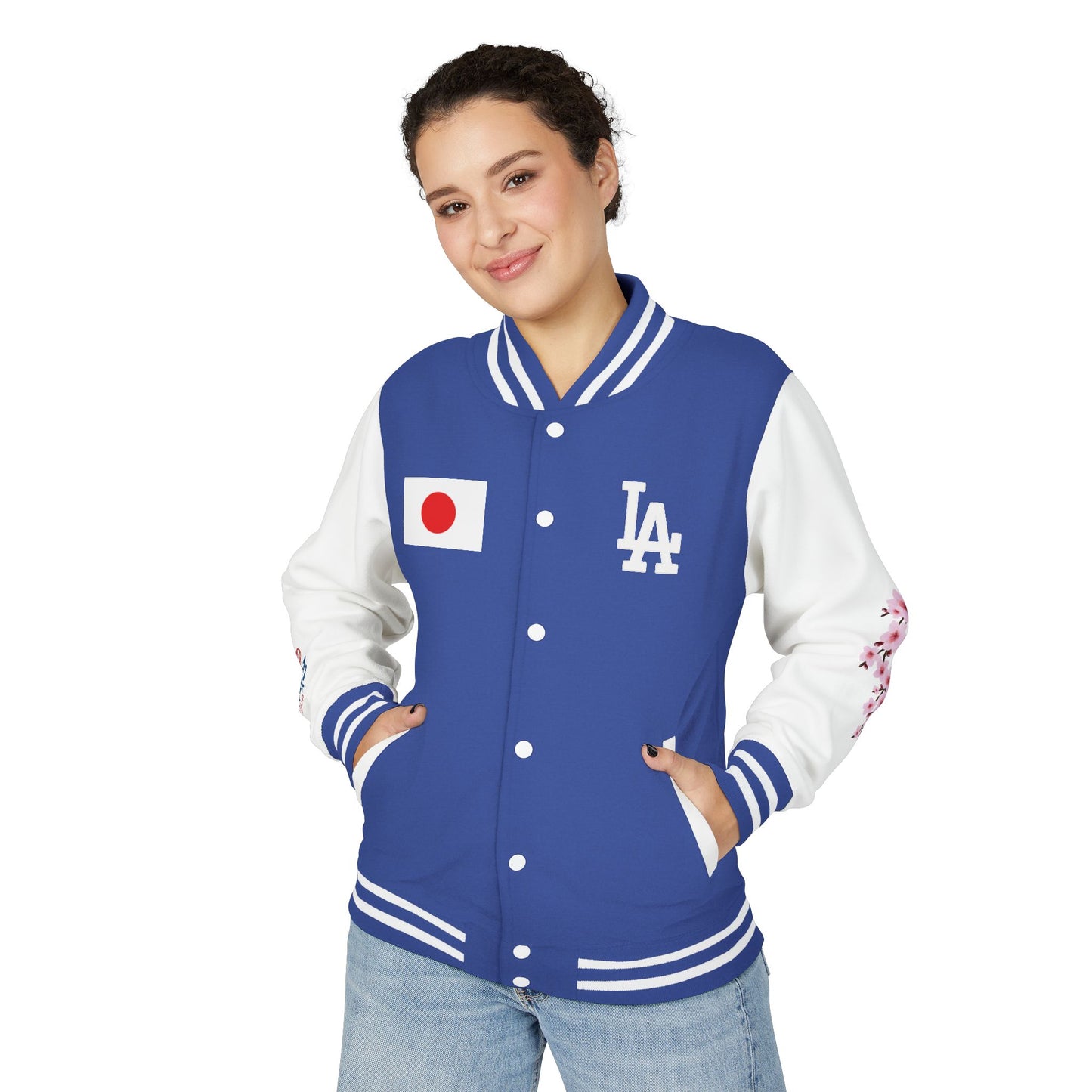 Dodgers Japanese Born Players Tribute Design Unisex Heavyweight Letterman Jacket -Men & Women