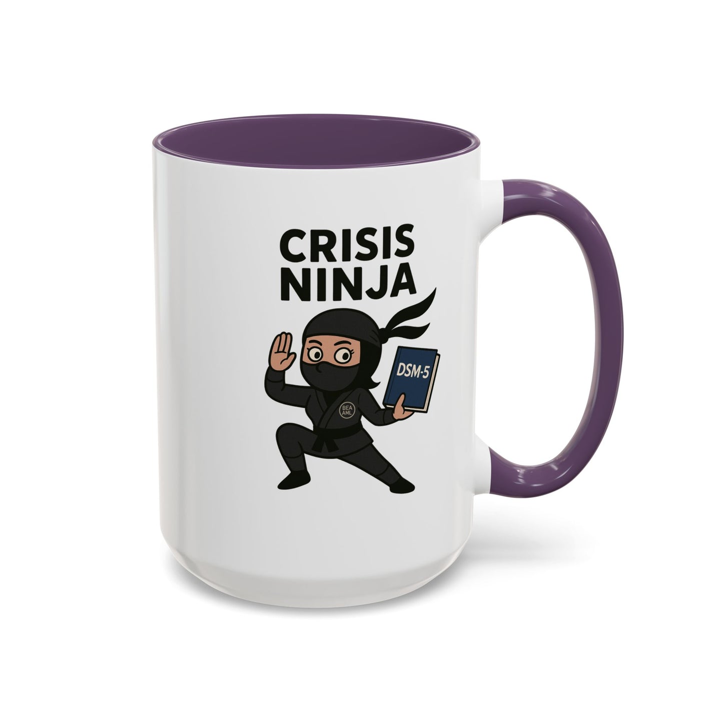 Mental Health "Crisis Ninja" -Accent Mug - 15oz