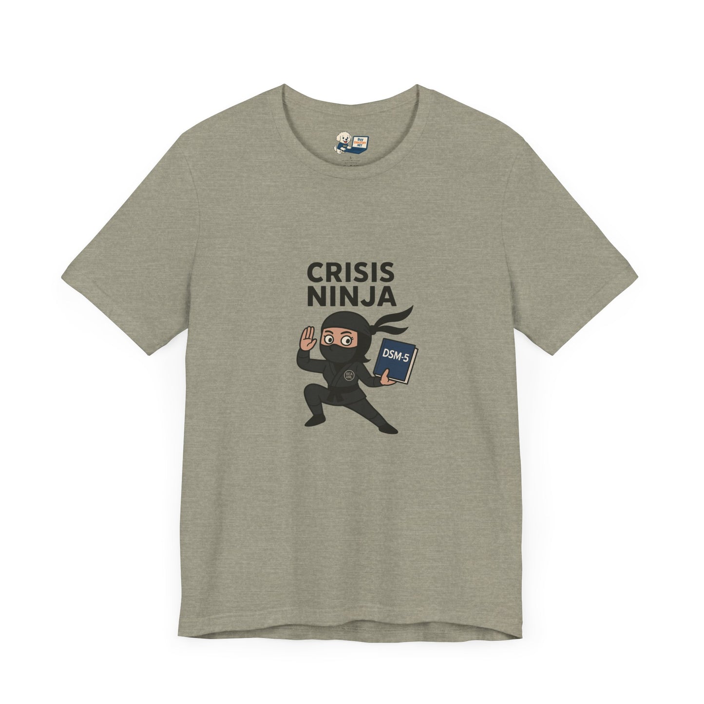 Mental Health "Crisis Ninja" Unisex Jersey Tee - Fun & Quirky Design for Everyday Heroes
