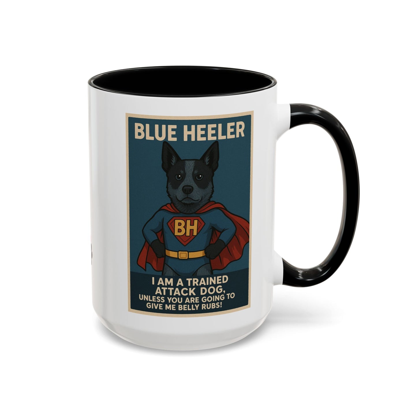 Blue Heeler "Superhero" Coffee Mug - Fun 15oz Accent Mug for Dog Lovers