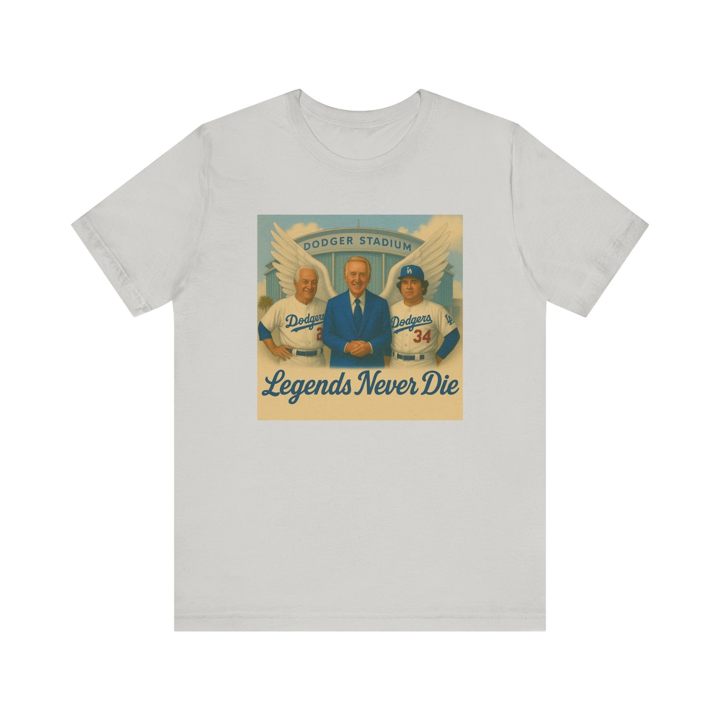 "Legends Never Die" Los Angeles Dodgers Tribute Tee - Unisex Jersey Short Sleeve