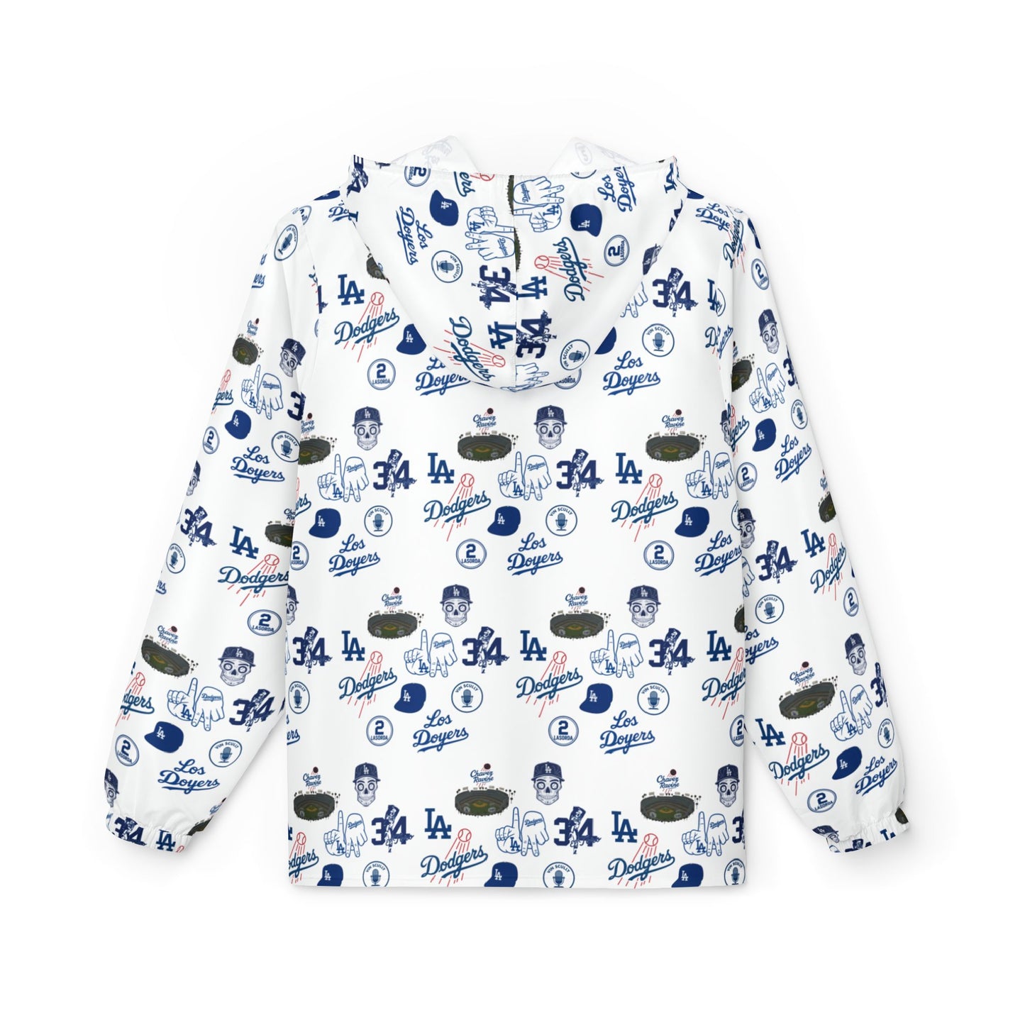 Los Angeles Dodgers "Lots of Logos" Windbreaker Jacket - Original Design - Perfect for Game Days & Outdoor Adventures