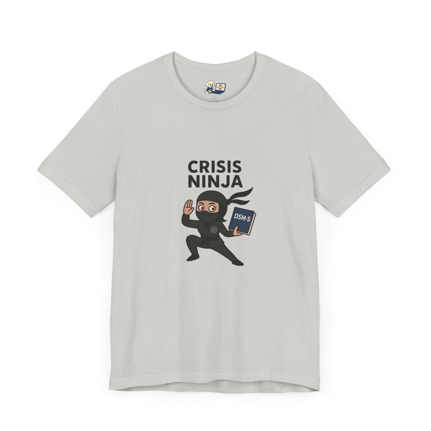 Mental Health "Crisis Ninja" Unisex Jersey Tee - Fun & Quirky Design for Everyday Heroes