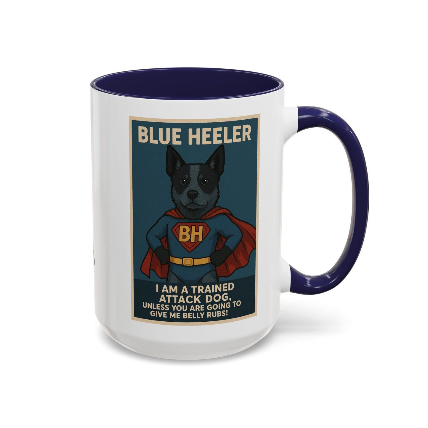 Blue Heeler "Superhero" Coffee Mug - Fun 15oz Accent Mug for Dog Lovers