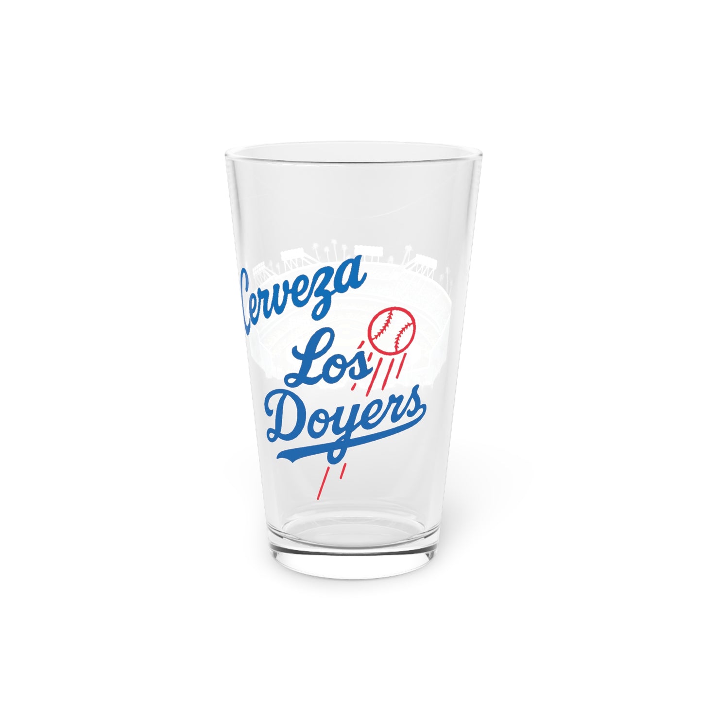 Cerveza Los Doyers Pint Glass, 16oz - Dodger Stadium