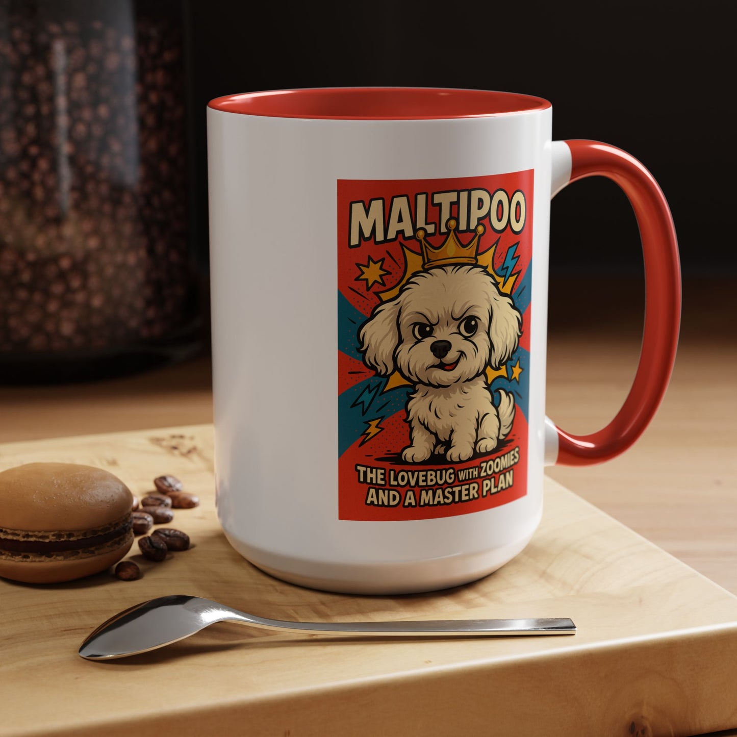 Maltipoo Lovebug Coffee Mug - Fun 15oz Accent Mug for Dog Lovers