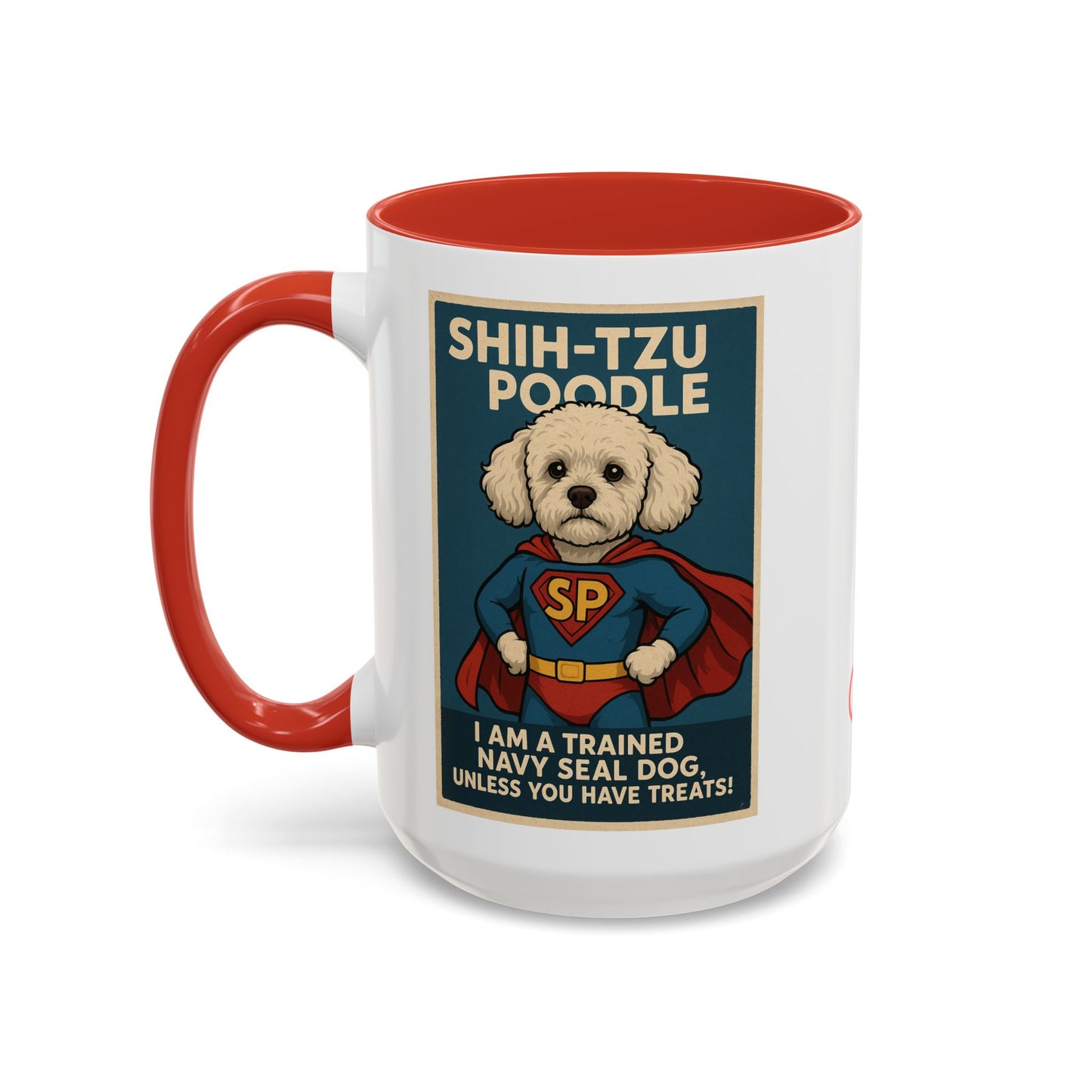 Shih-Tzu Poodle "Super Hero" Coffee Mug - Fun 15oz Accent Mug for Dog Lovers