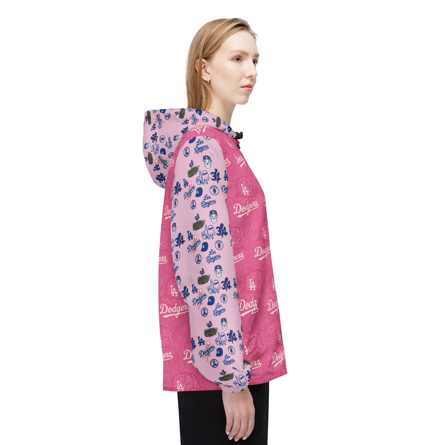 Pink Dodgers Windbreaker Jacket for Game Day