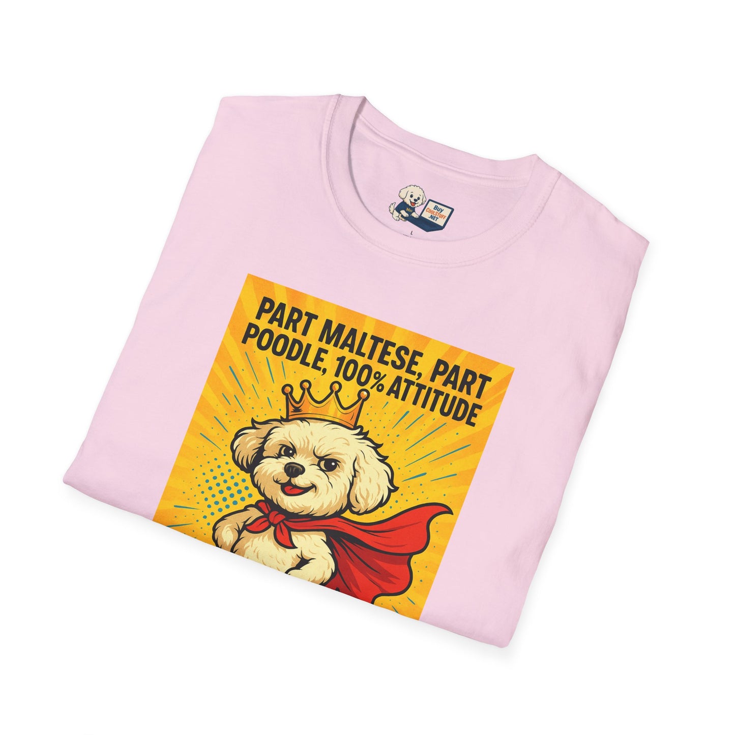 Maltipoo "Superhero" Unisex Softstyle T-Shirt – Perfect Gift for Dog Lovers!