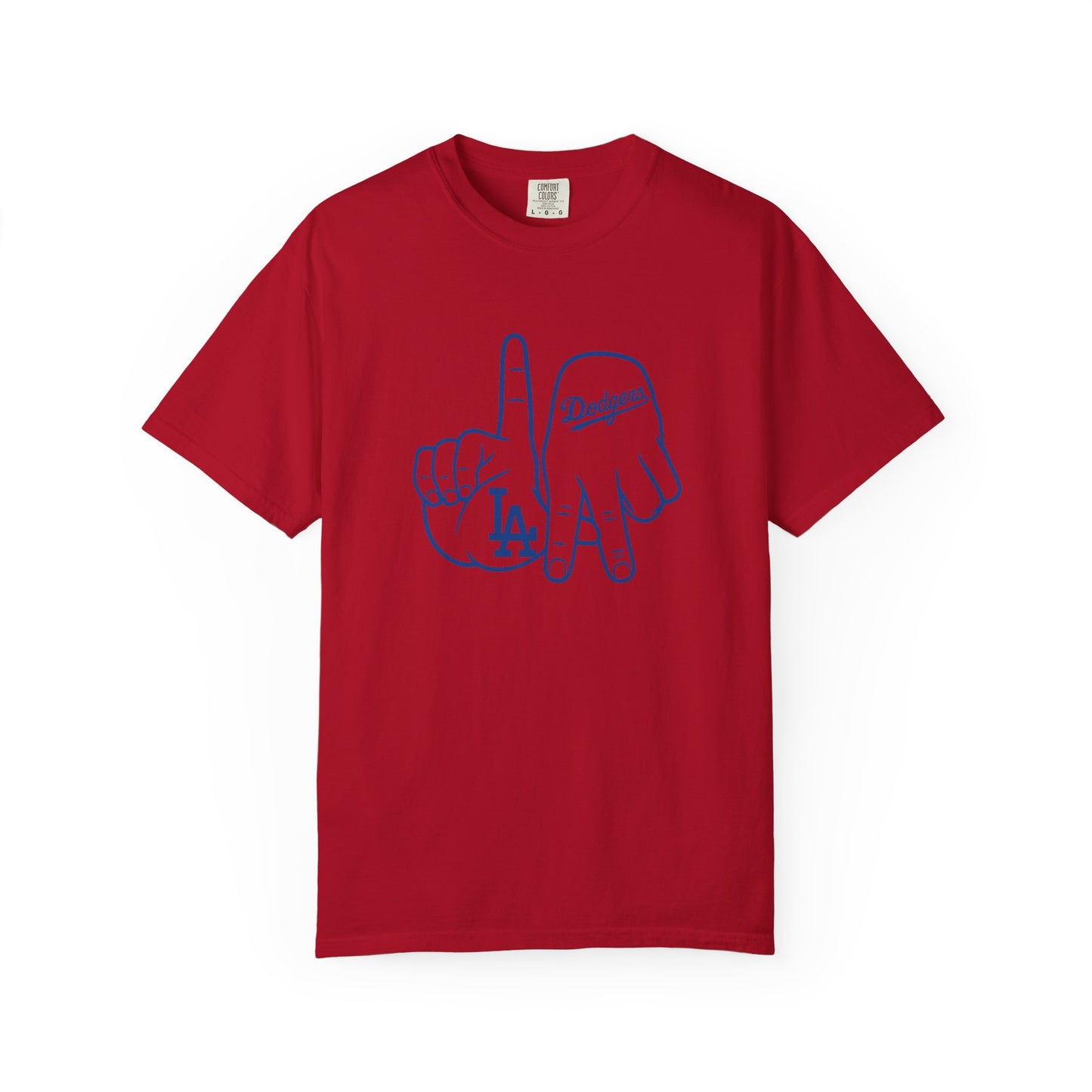Dodgers Twisted Fingers Unisex Garment-Dyed Graphic T-Shirt - Perfect for Game Days & Casual Wear