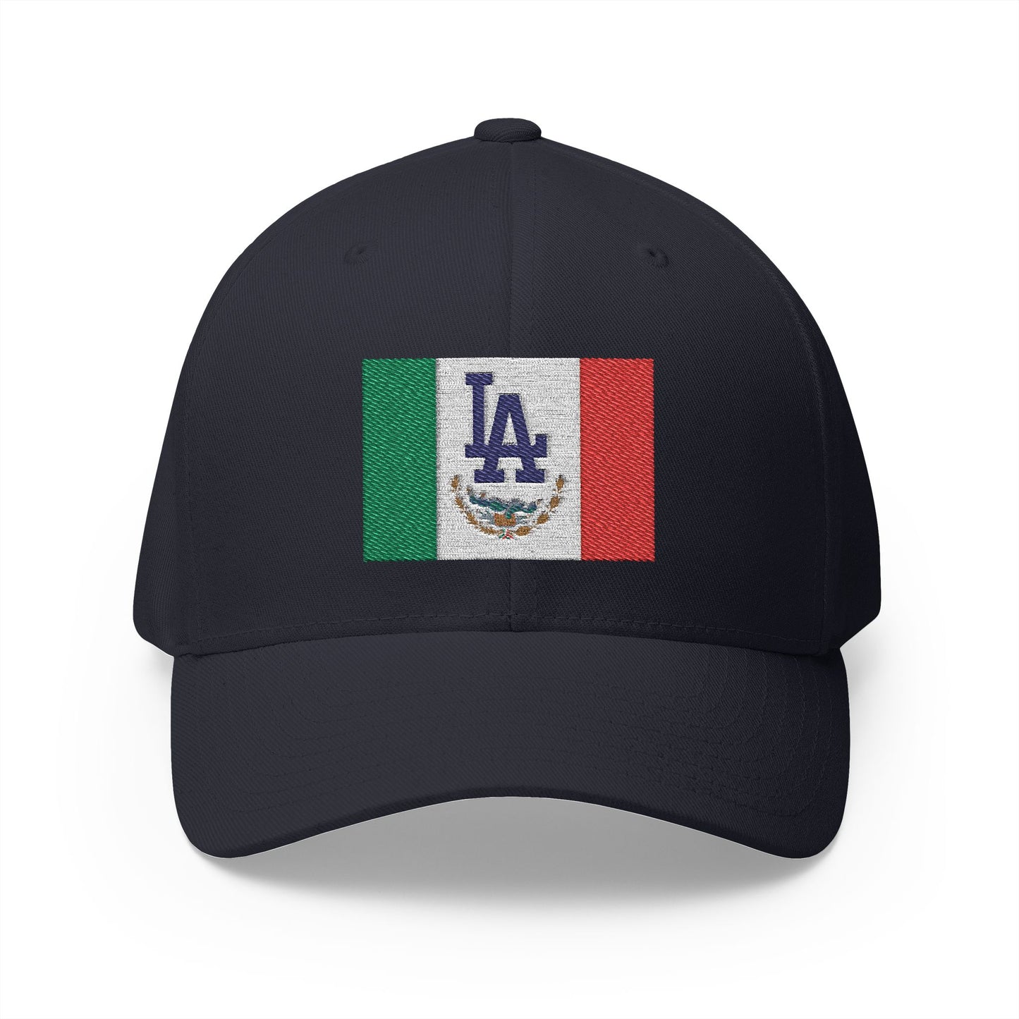 Fitted Embroidered Mexican Flag with L.A. Dodgers Logo Cap - Original Design