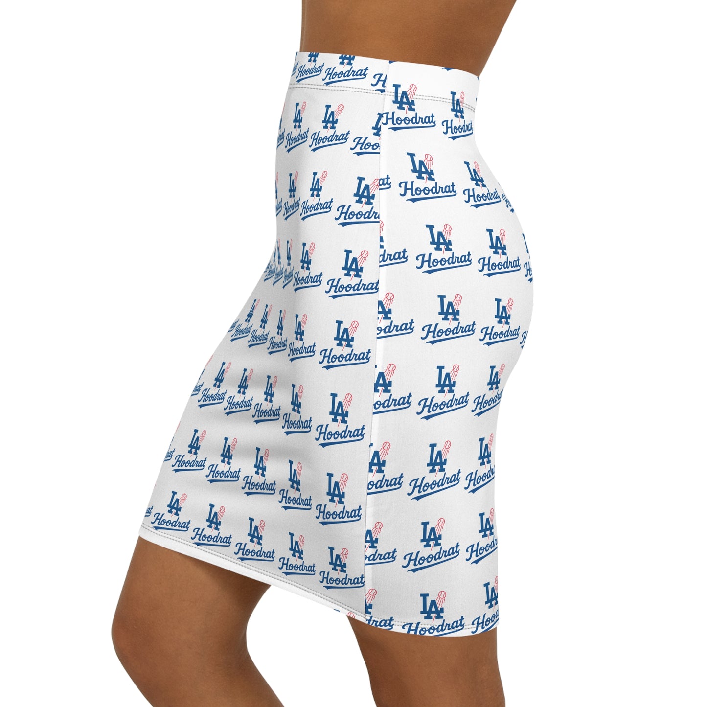 Dodgers "Hoodrat" Mid-Waist Women's Pencil Skirt - Perfect for Casual Days & Nights Out
