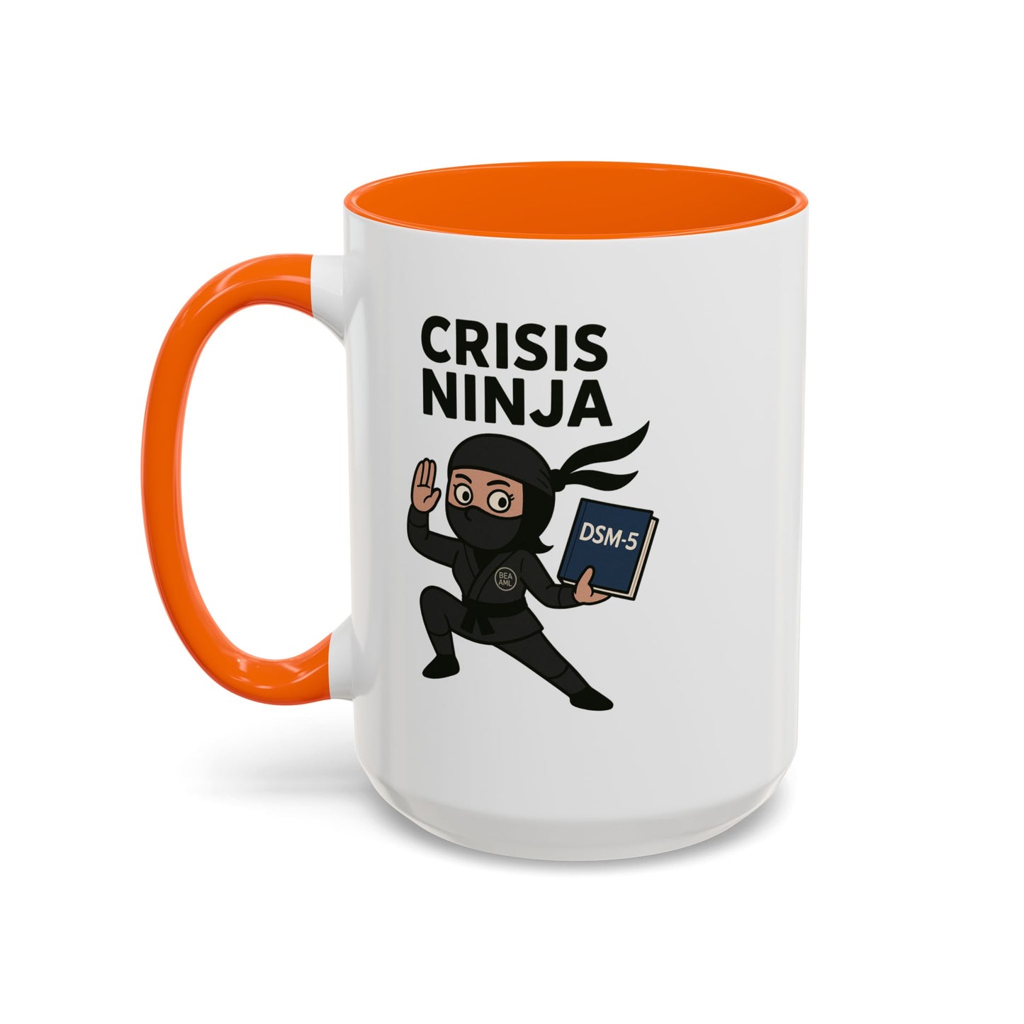 Mental Health "Crisis Ninja" -Accent Mug - 15oz