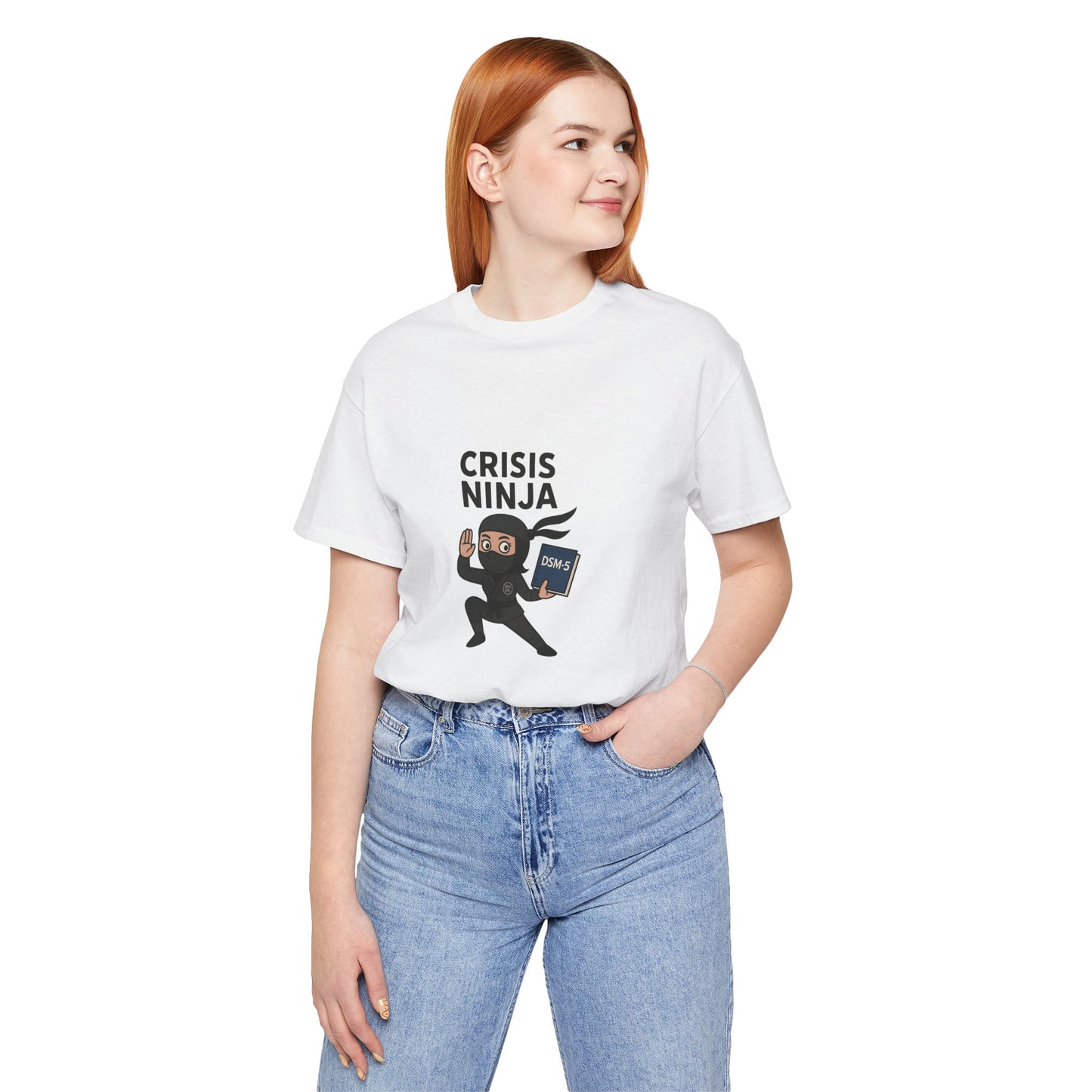 Mental Health "Crisis Ninja" Unisex Jersey Tee - Fun & Quirky Design for Everyday Heroes