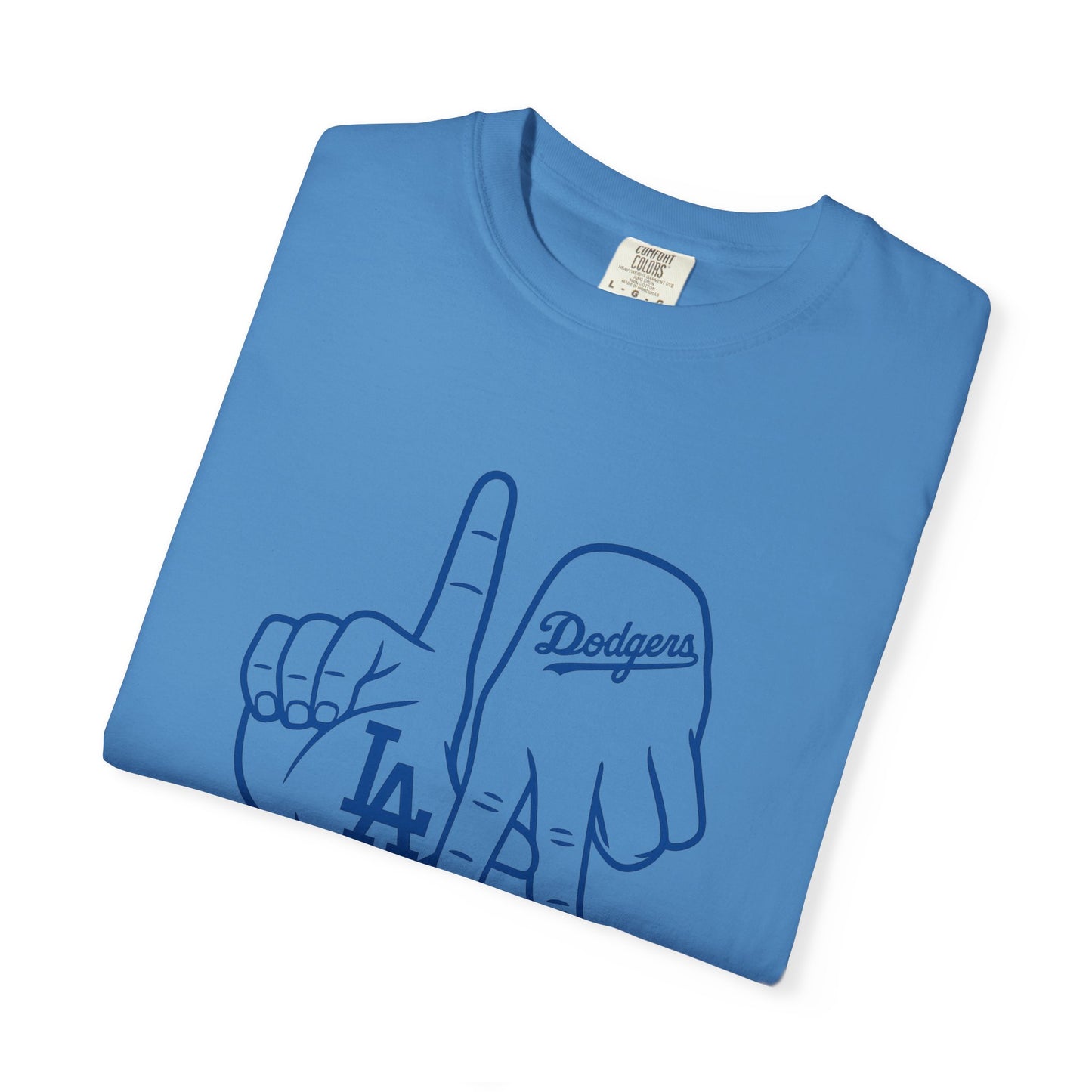 Dodgers Twisted Fingers Unisex Garment-Dyed Graphic T-Shirt - Perfect for Game Days & Casual Wear