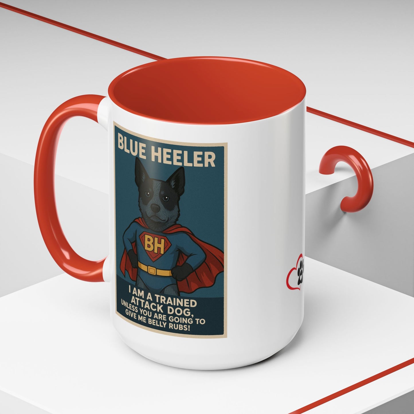 Blue Heeler "Superhero" Coffee Mug - Fun 15oz Accent Mug for Dog Lovers