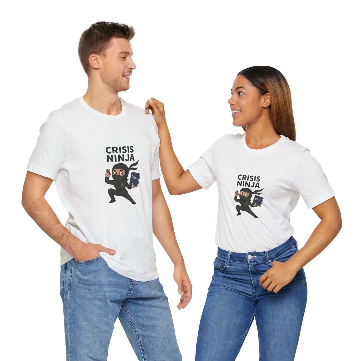 Mental Health "Crisis Ninja" Unisex Jersey Tee - Fun & Quirky Design for Everyday Heroes