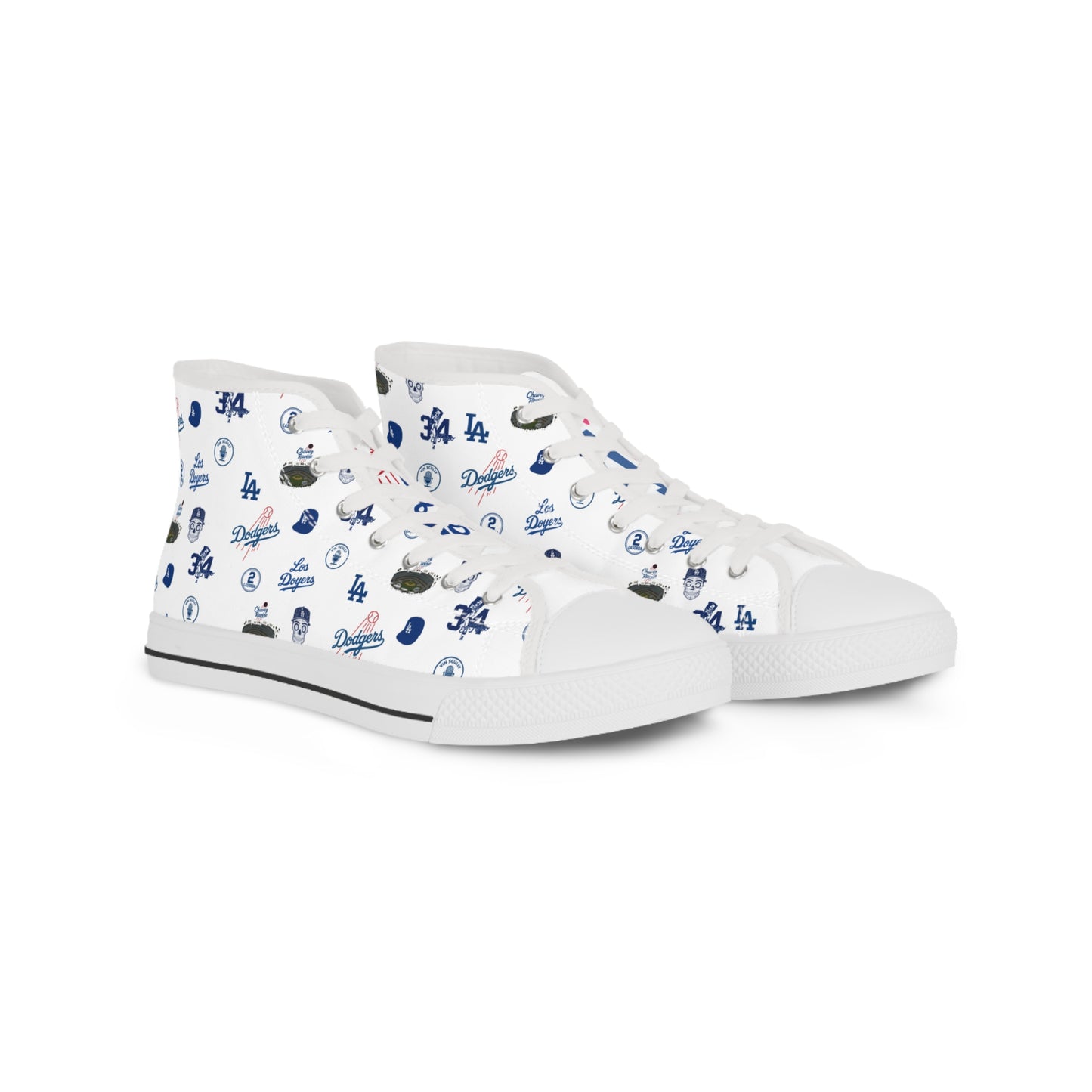 Dodgers "Multi Logo Kicks" Men's High Top Sneakers - Original Design