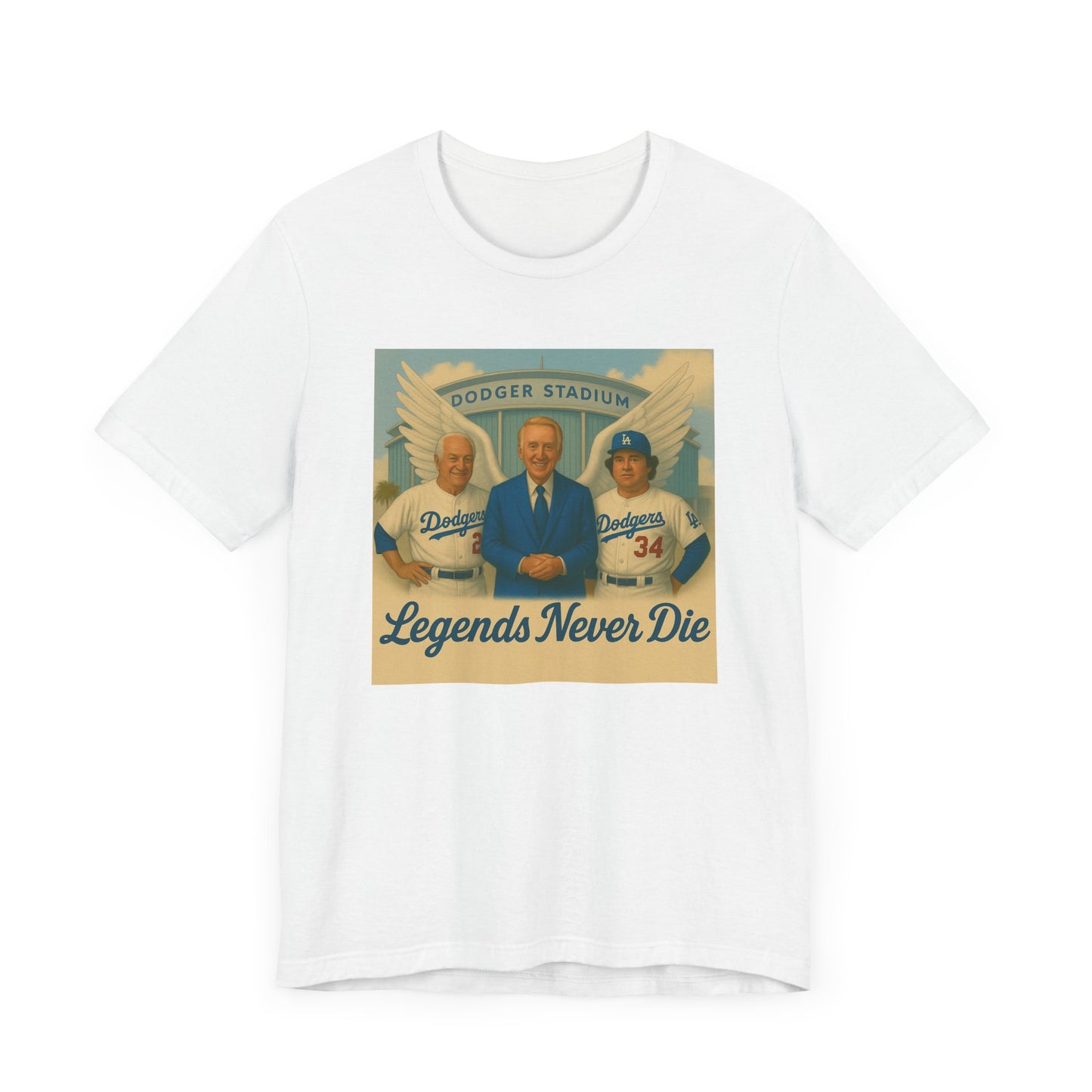 "Legends Never Die" Los Angeles Dodgers Tribute Tee - Unisex Jersey Short Sleeve
